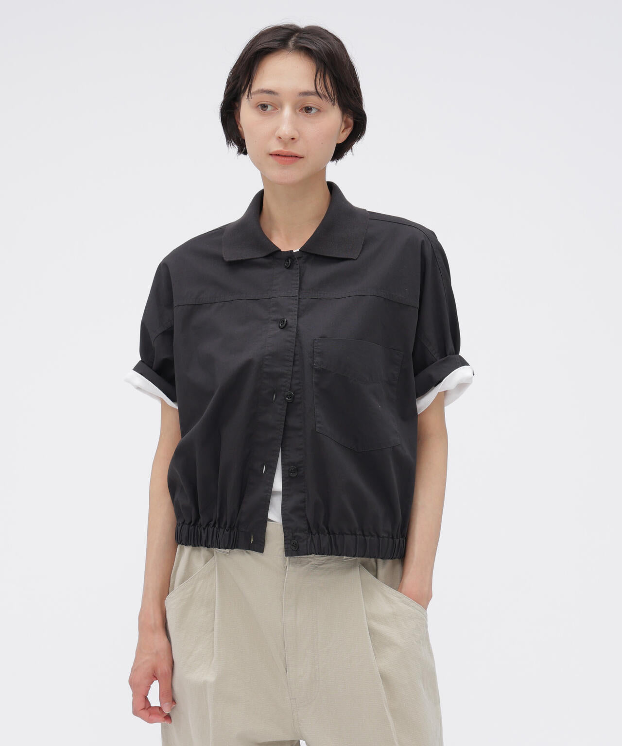 GARMENT DYED COTTON POPLIN SHIRT
