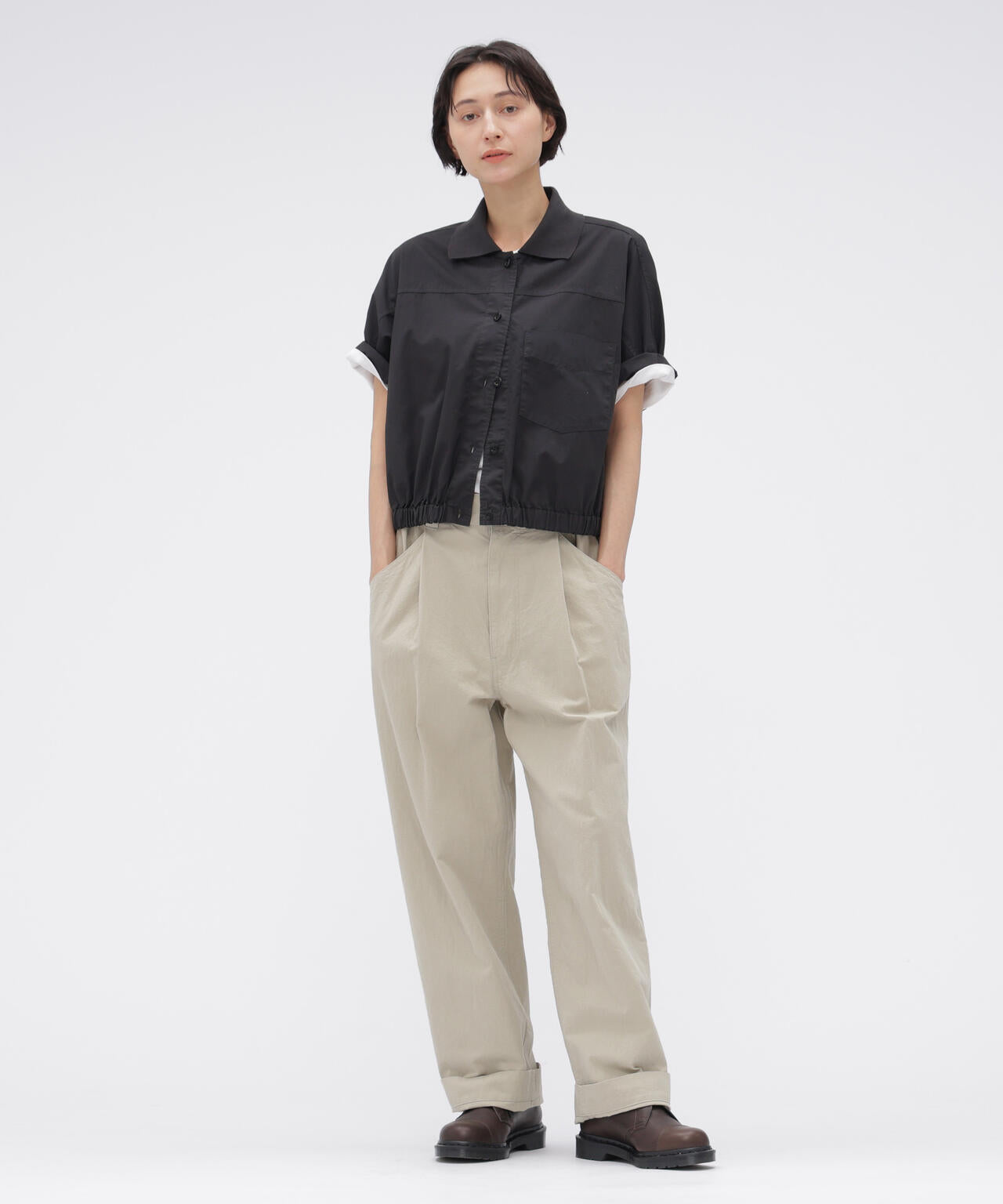 GARMENT DYED COTTON POPLIN SHIRT
