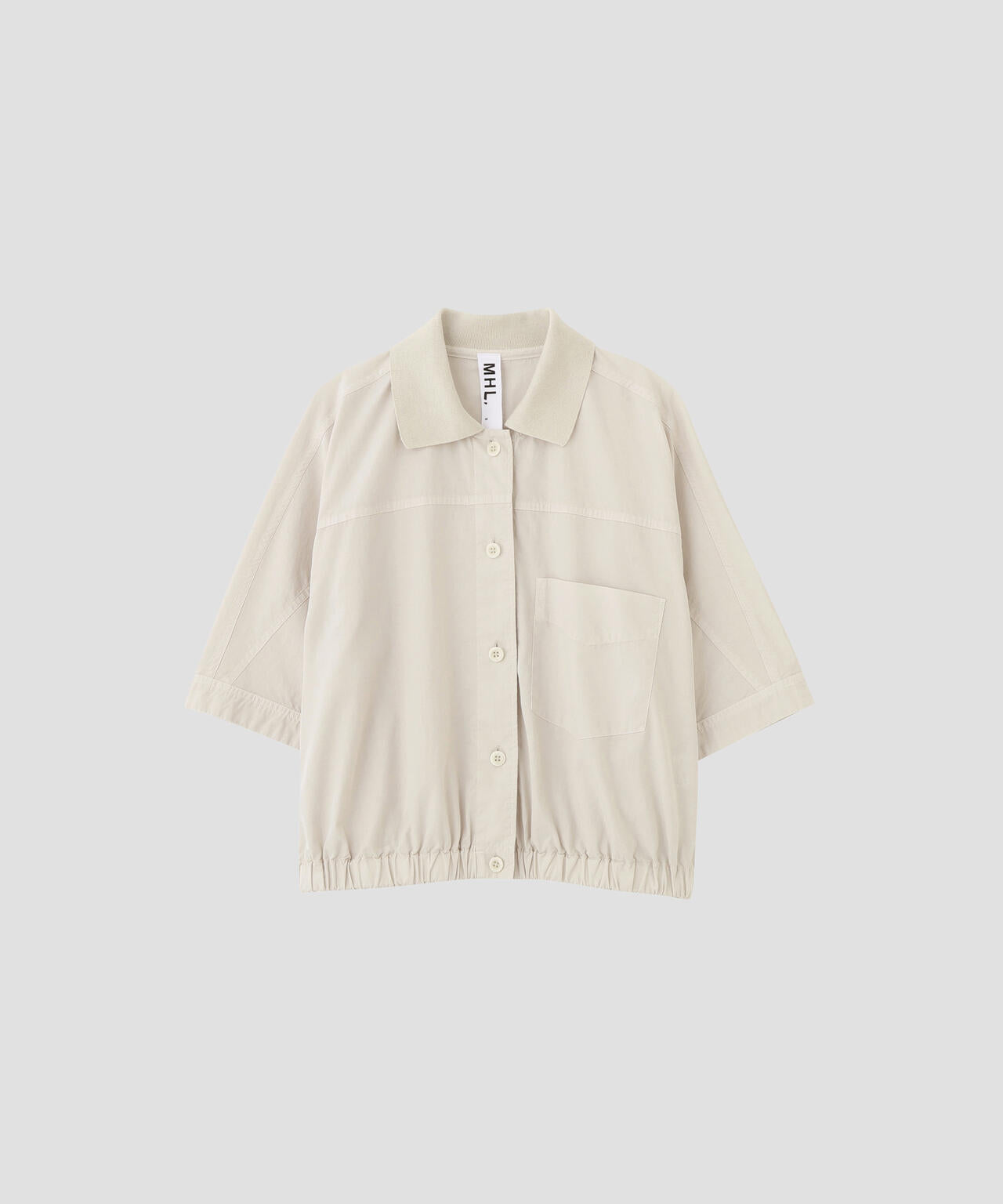 GARMENT DYED COTTON POPLIN SHIRT
