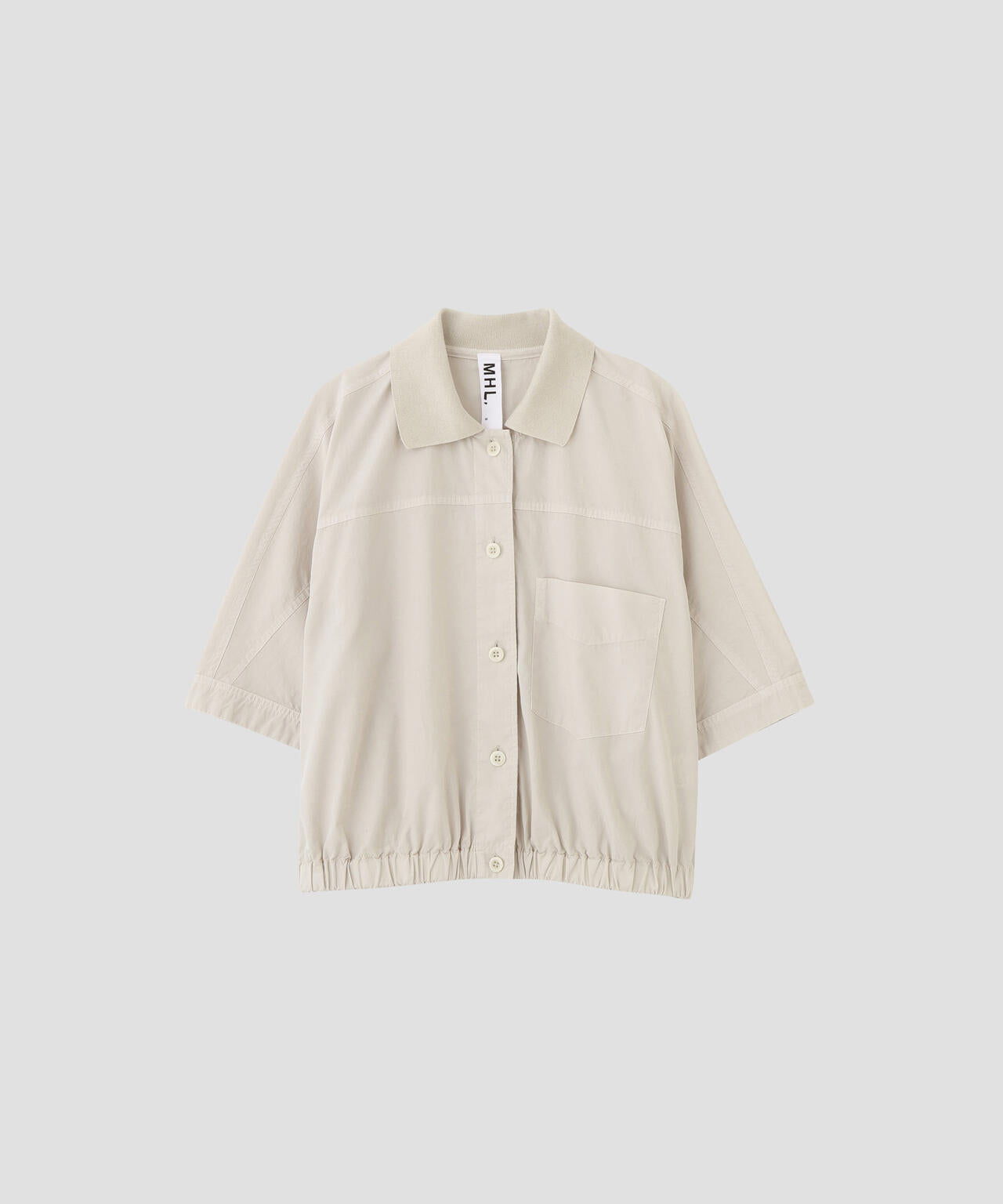GARMENT DYED COTTON POPLIN SHIRT