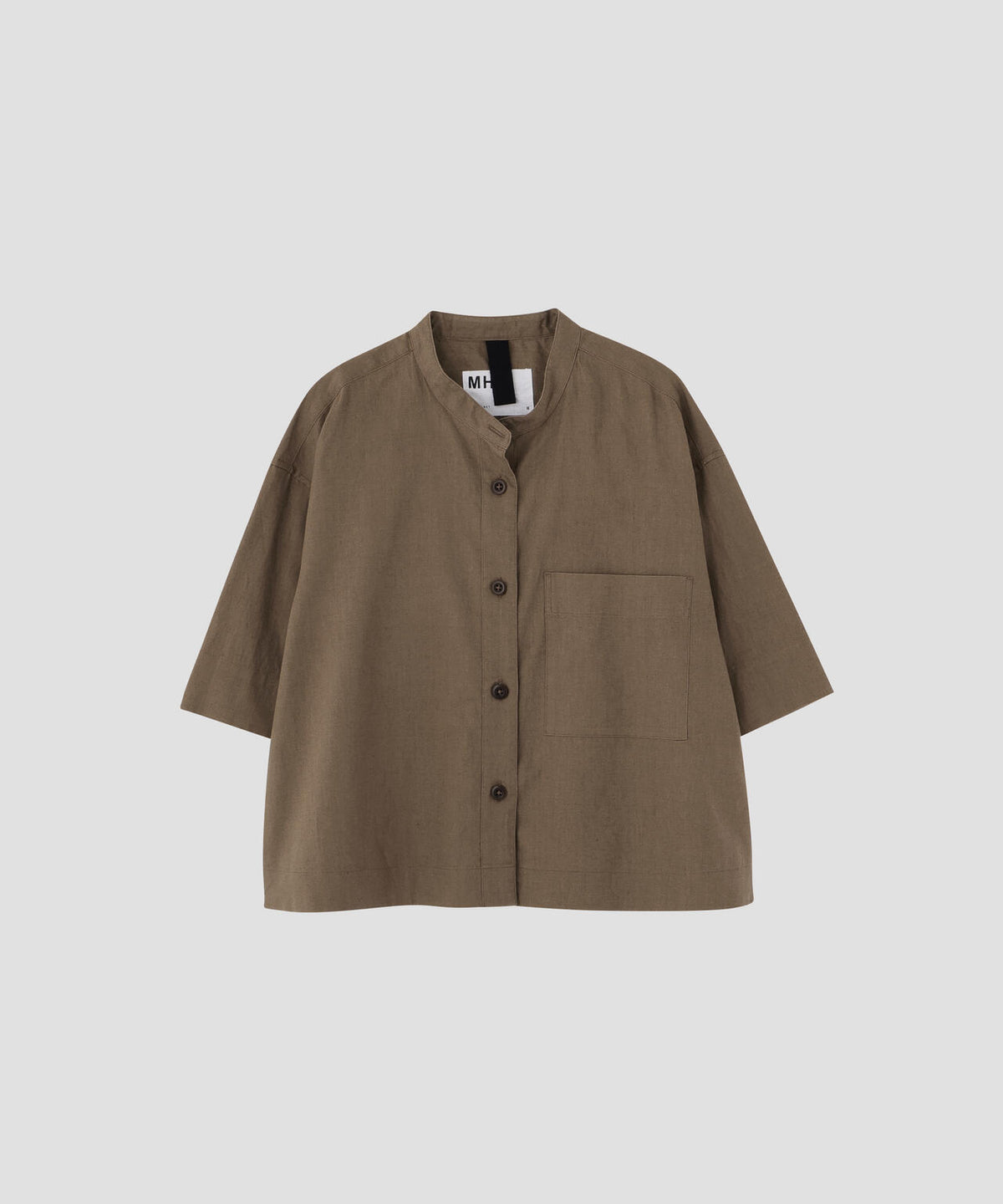 SURFACE DYED COTTON LINEN SHIRT
