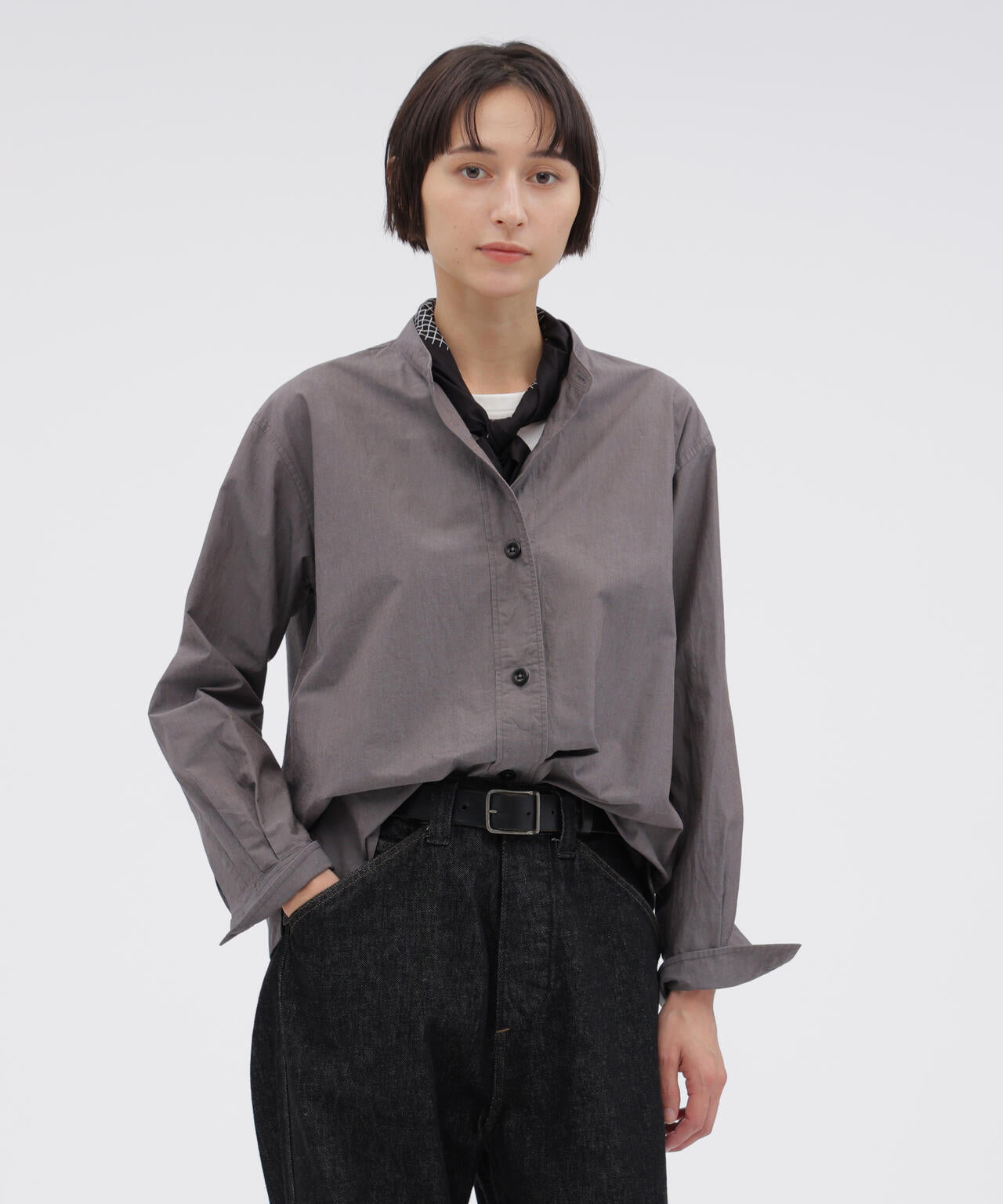 END ON END WEAVE COTTON SHIRT