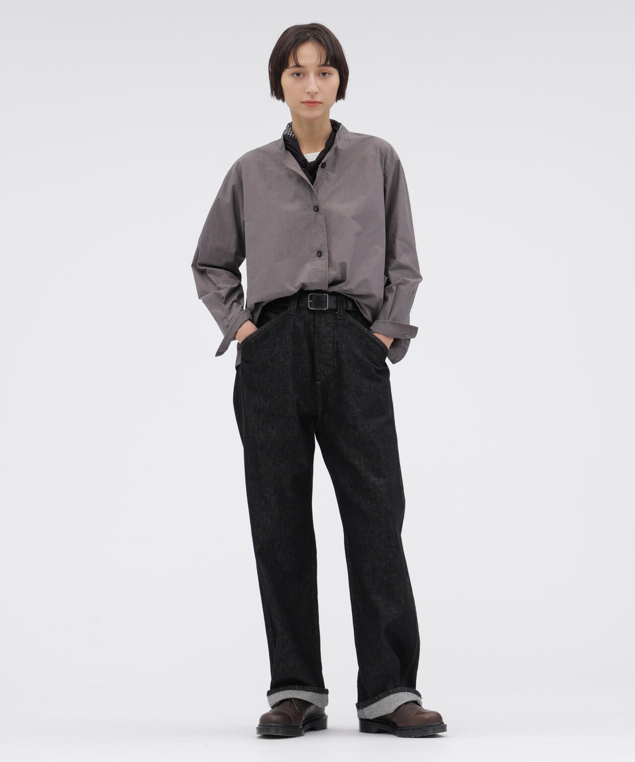 END ON END WEAVE COTTON SHIRT