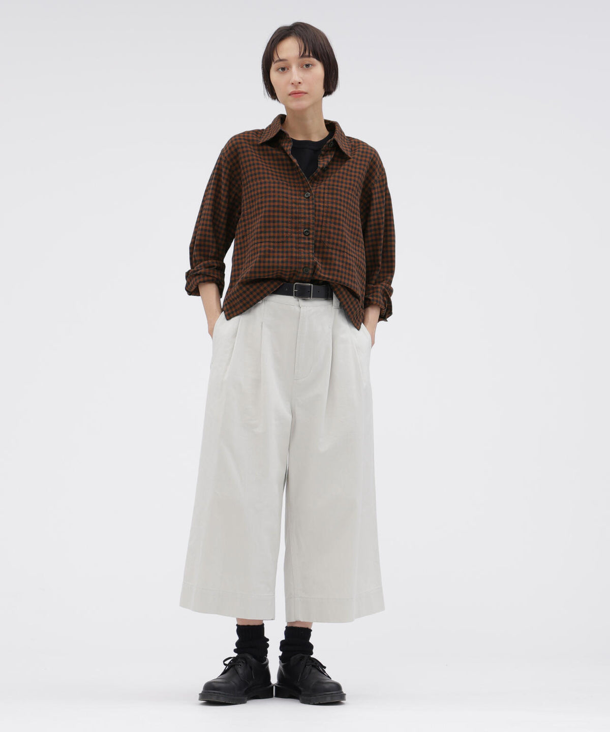 FADED LINEN COTTON PLAINWEAVE SHIRT