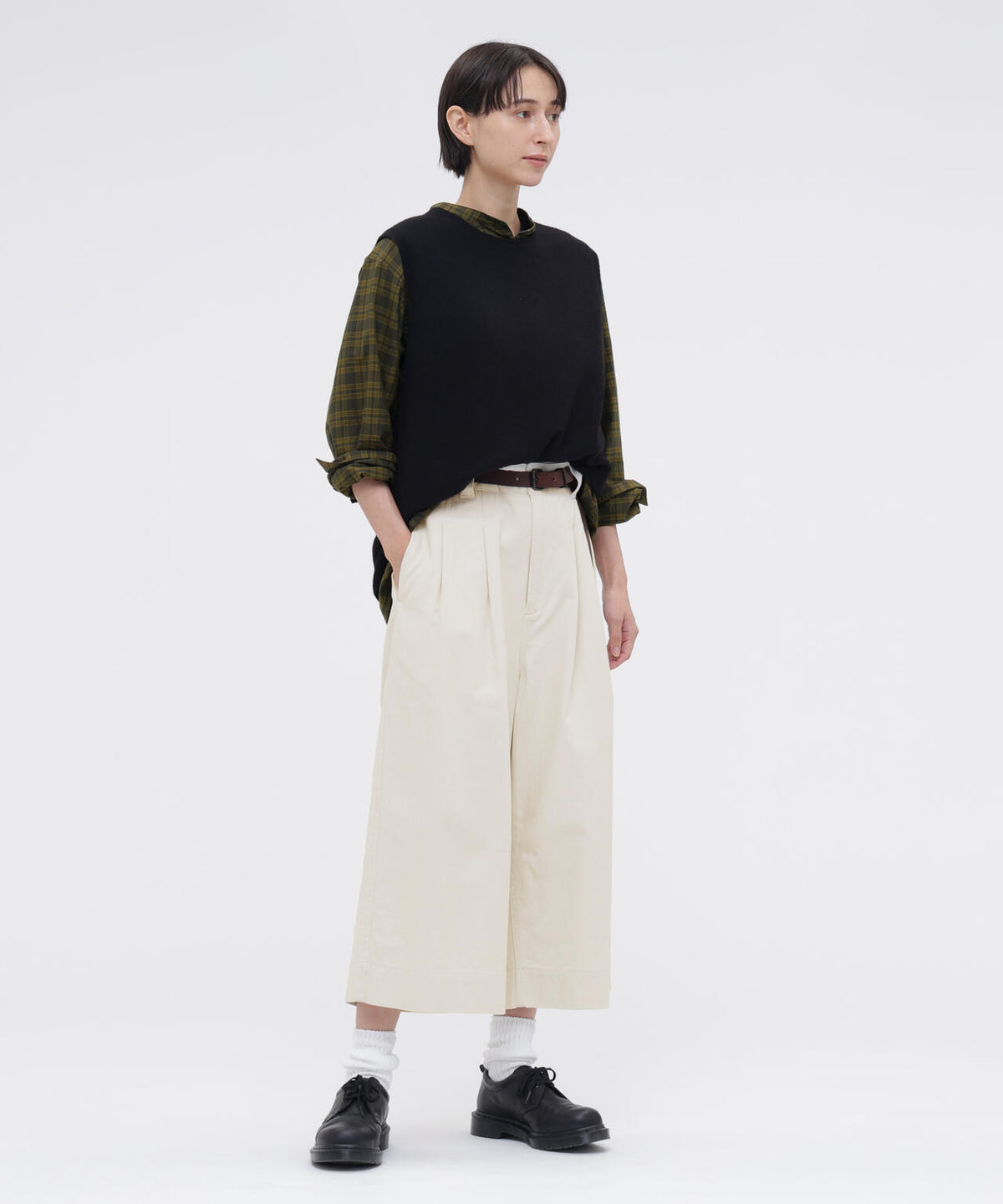 TONAL COTTON CHECK SHIRT