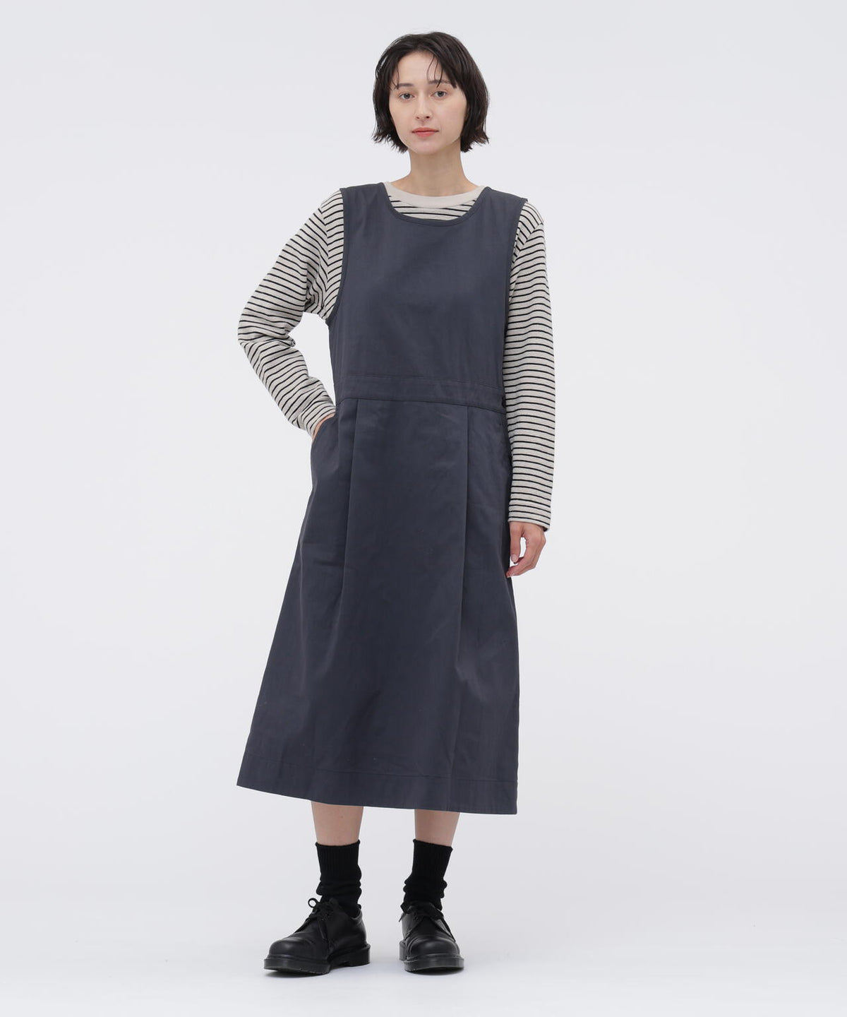 COTTON NYLON TWILL DRESS