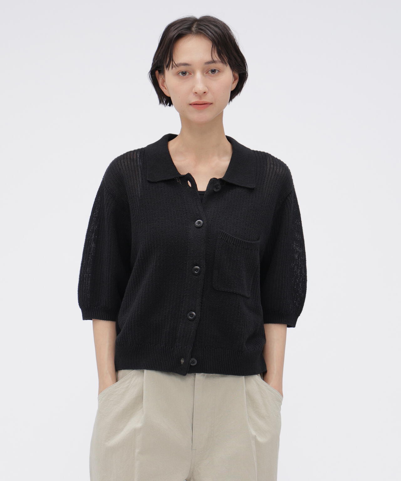 IRREGULAR RIB COTTON LINEN KNITWEAR