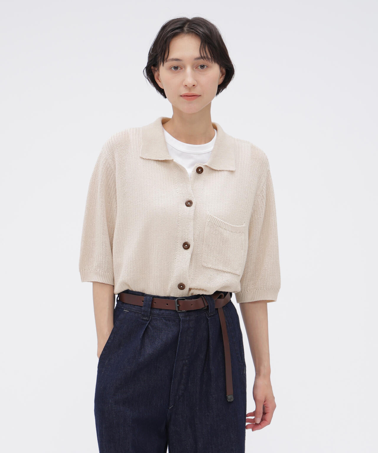 IRREGULAR RIB COTTON LINEN KNITWEAR