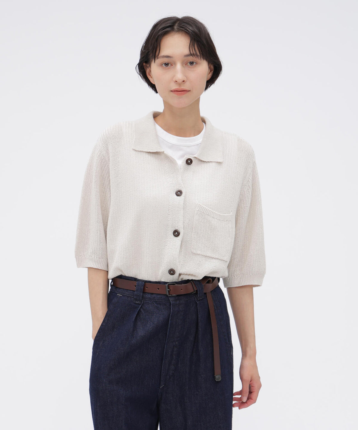IRREGULAR RIB COTTON LINEN KNITWEAR