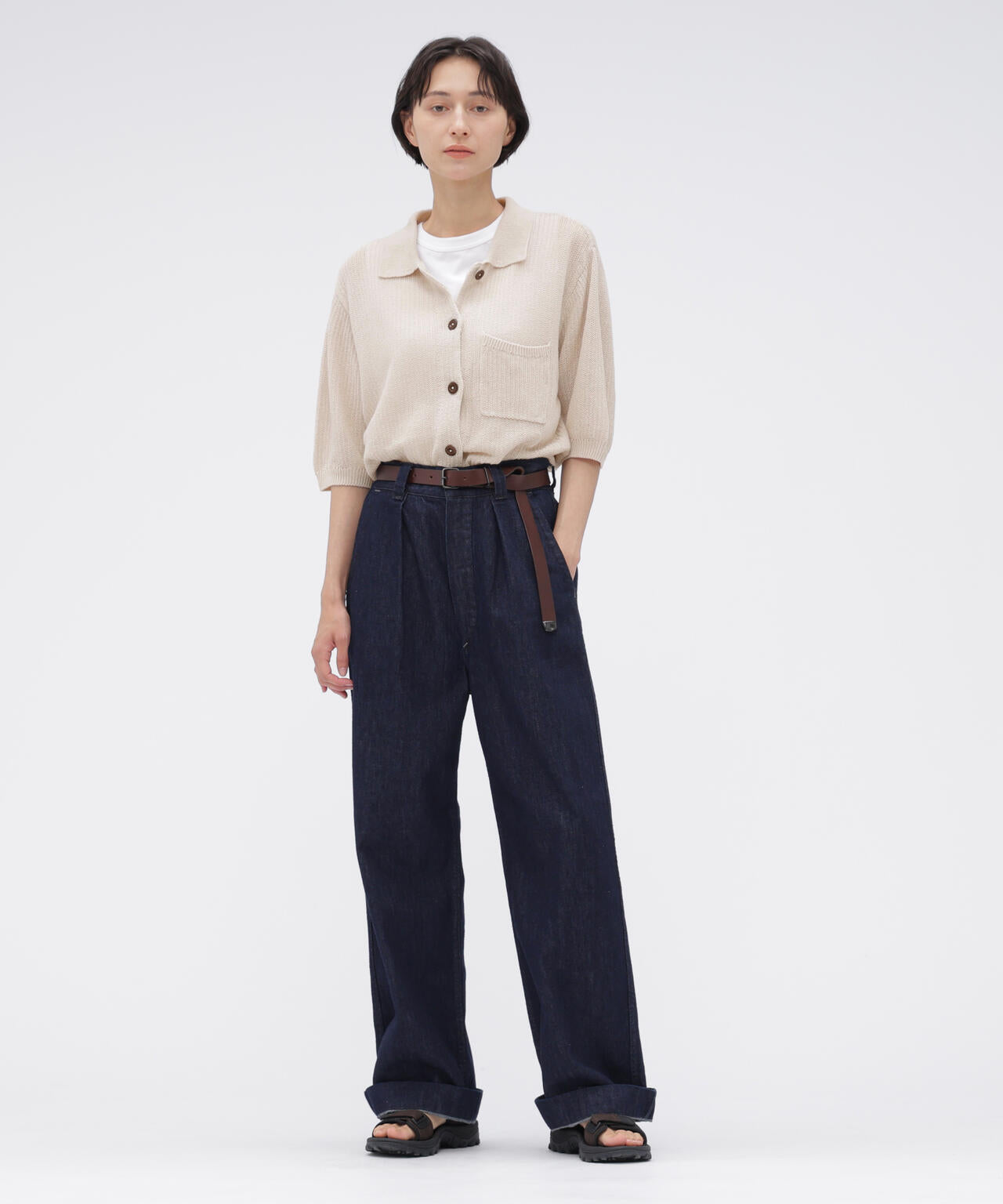 IRREGULAR RIB COTTON LINEN KNITWEAR