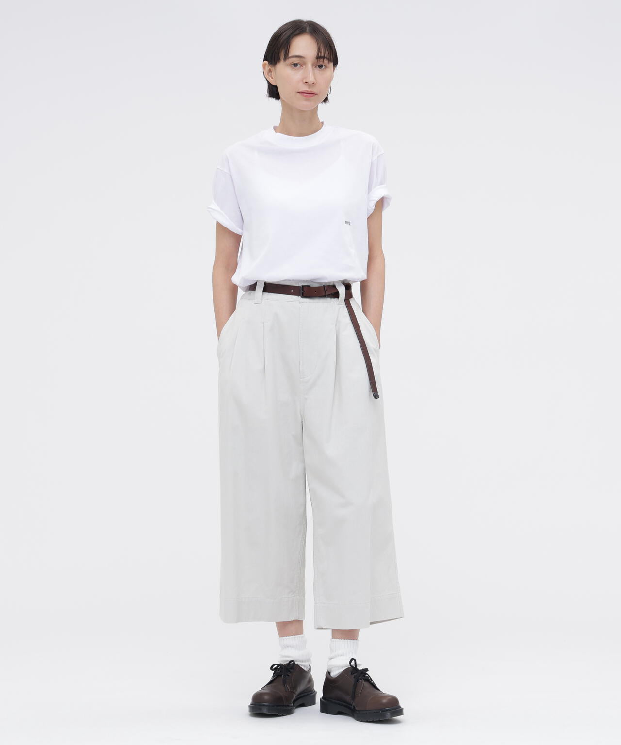 MHL. UTILITY WEAR COTTON POLYESTER PLAIN JERSEY TOP