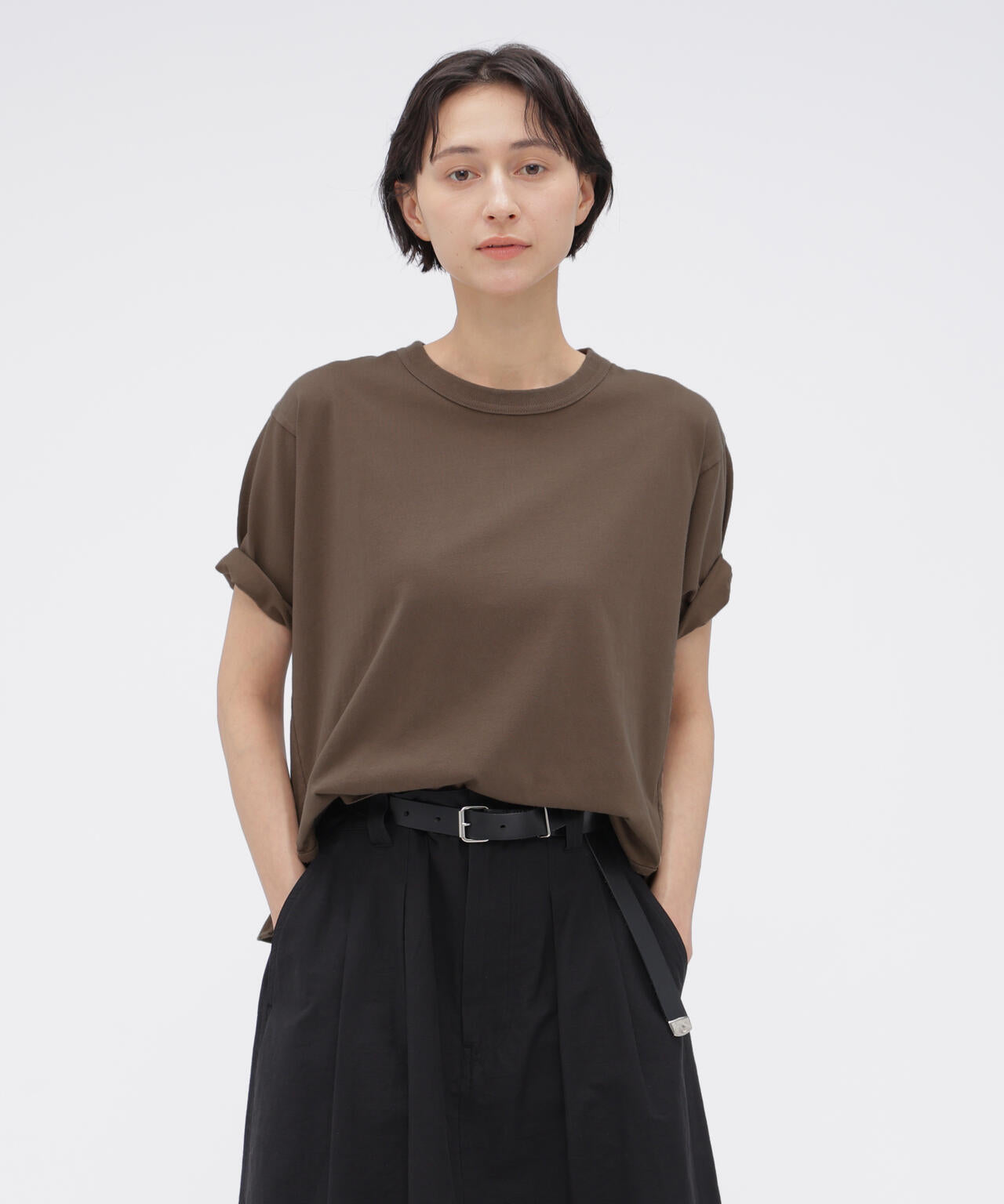 FADED ROUGH COTTON JERSEY TOP