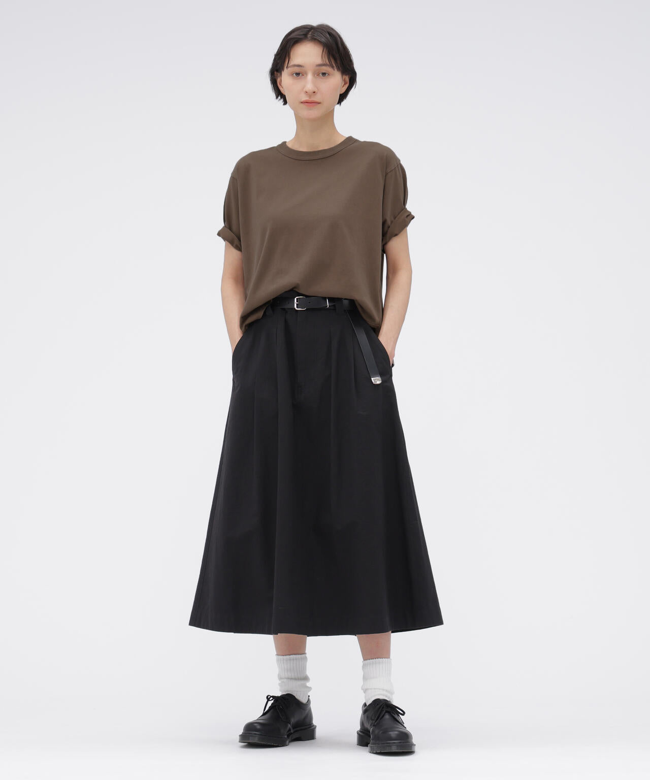 FADED ROUGH COTTON JERSEY TOP