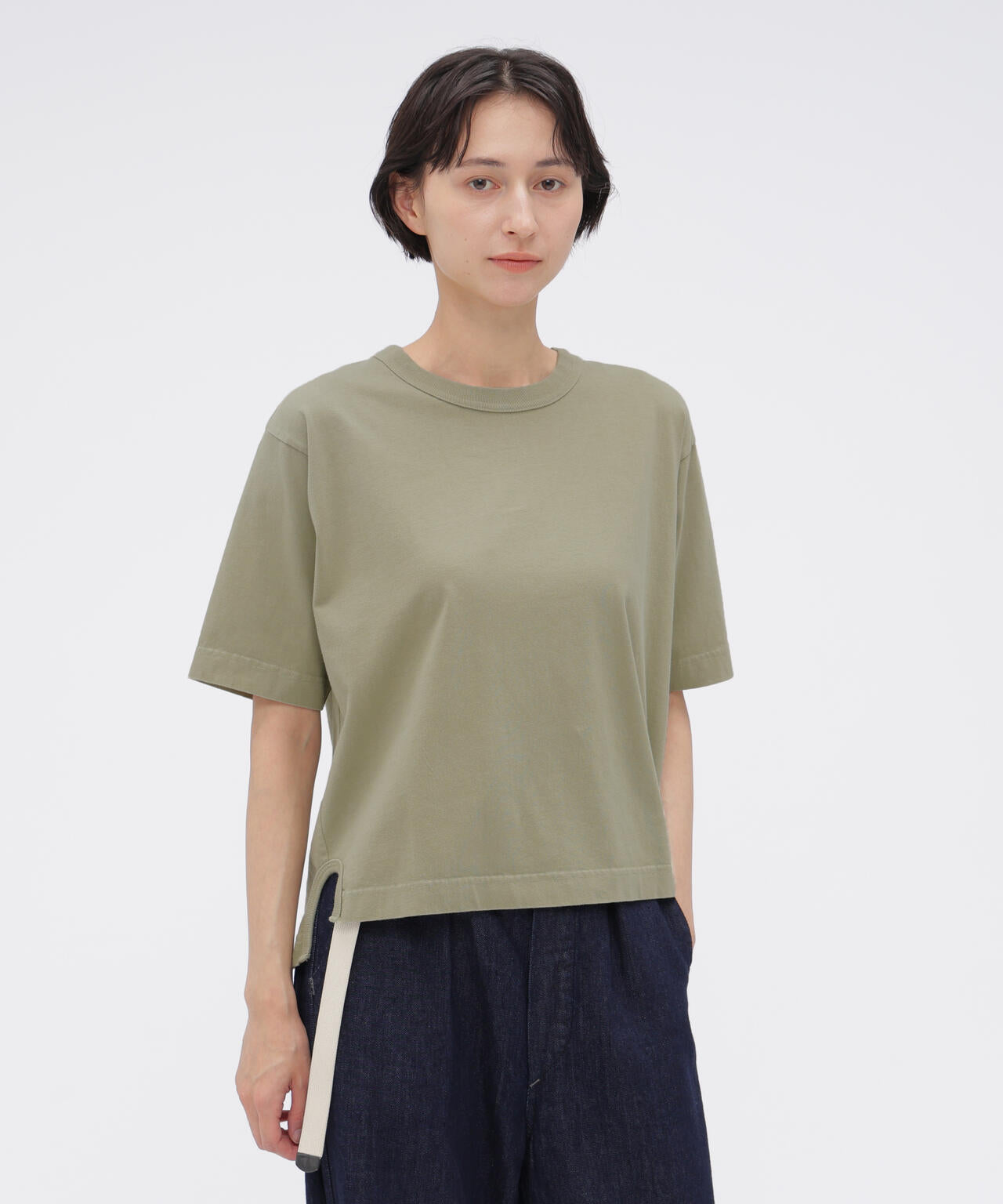 FADED ROUGH COTTON JERSEY TOP