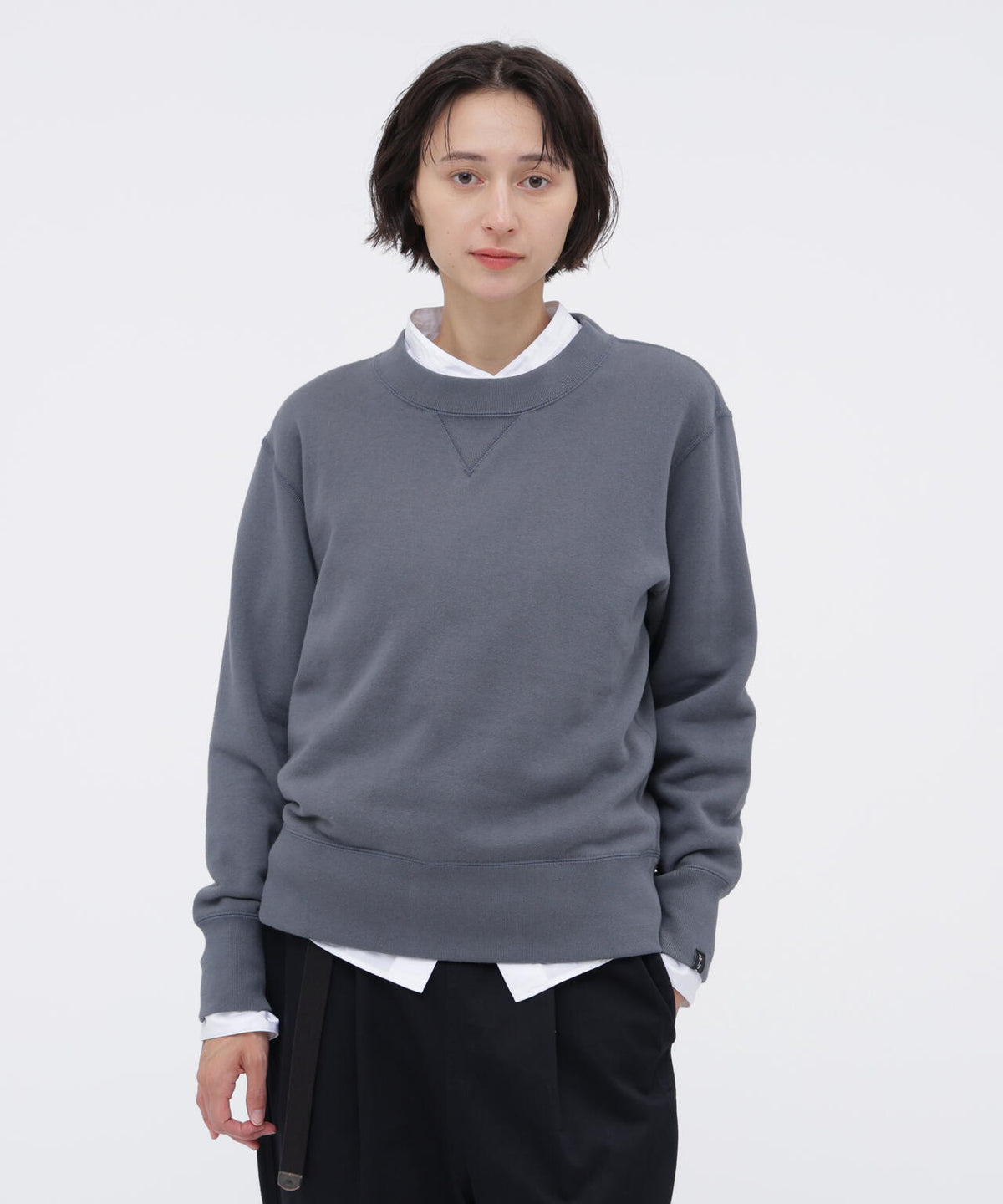 LIGHT LOOPBACK COTTON CREW NECK