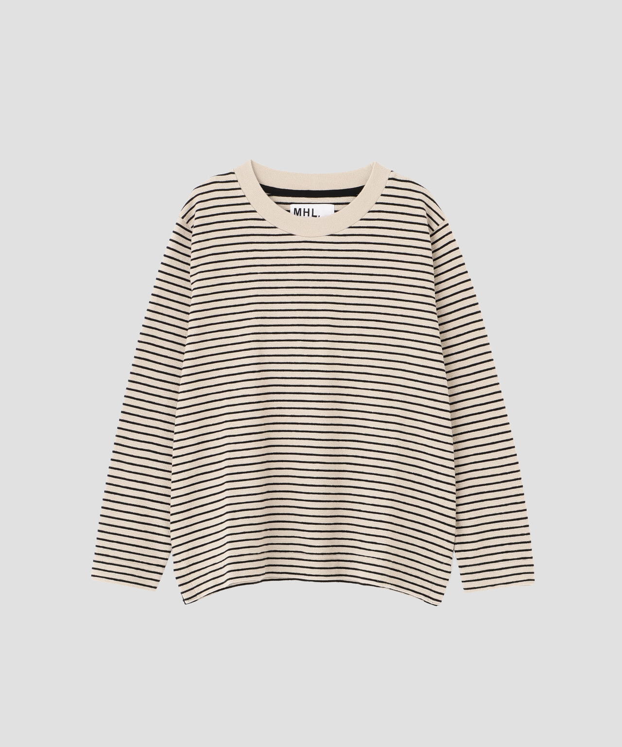 TEXTURED COTTON STRIPE TOP