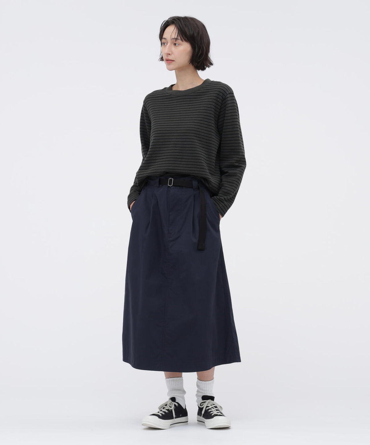 TEXTURED COTTON STRIPE TOP