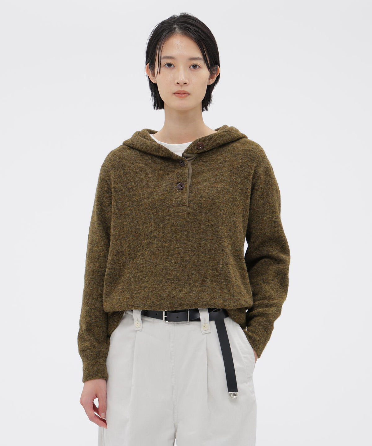 WOOL COTTON JERSEY TOP