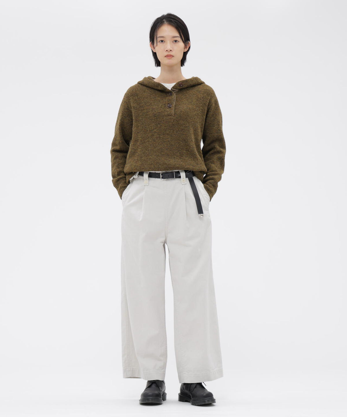 WOOL COTTON JERSEY TOP