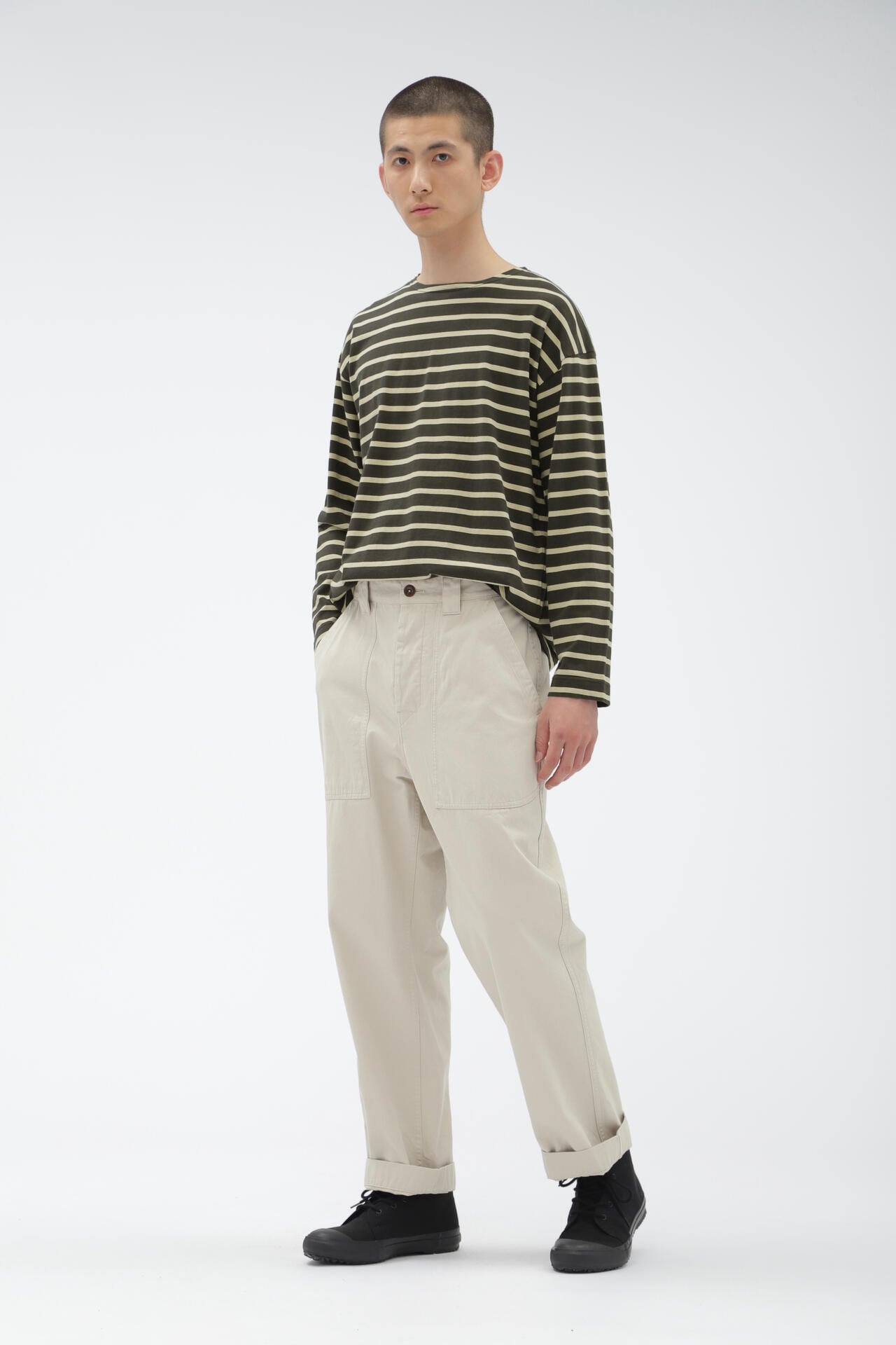 NAVAL STRIPE COTTON JERSEY