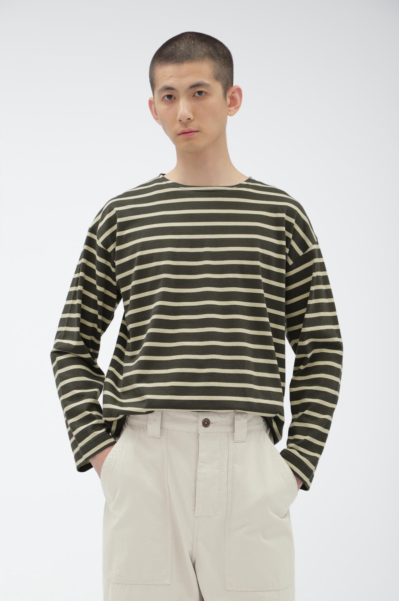 NAVAL STRIPE COTTON JERSEY