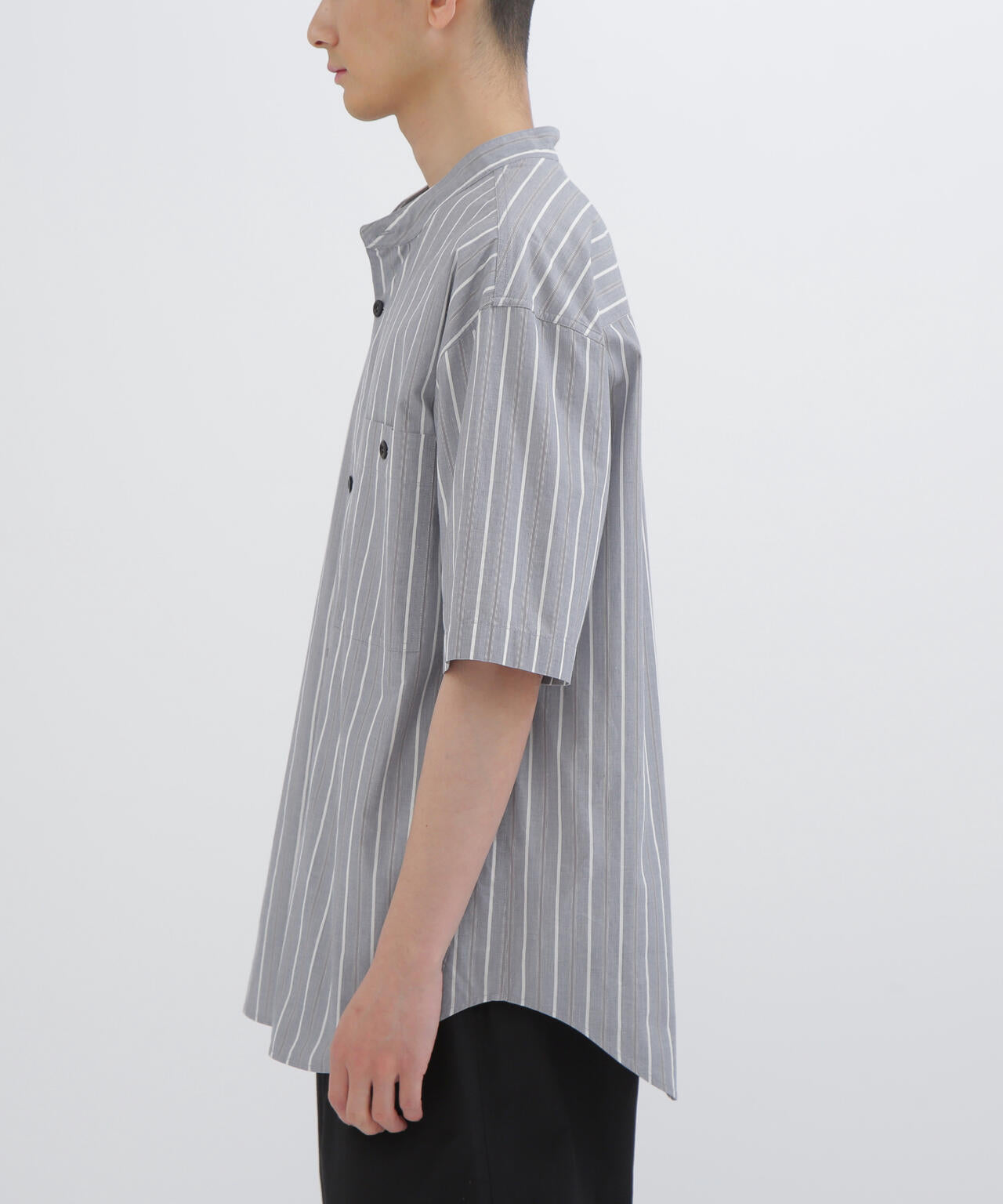 END ON END STRIPE COTTON SHIRT