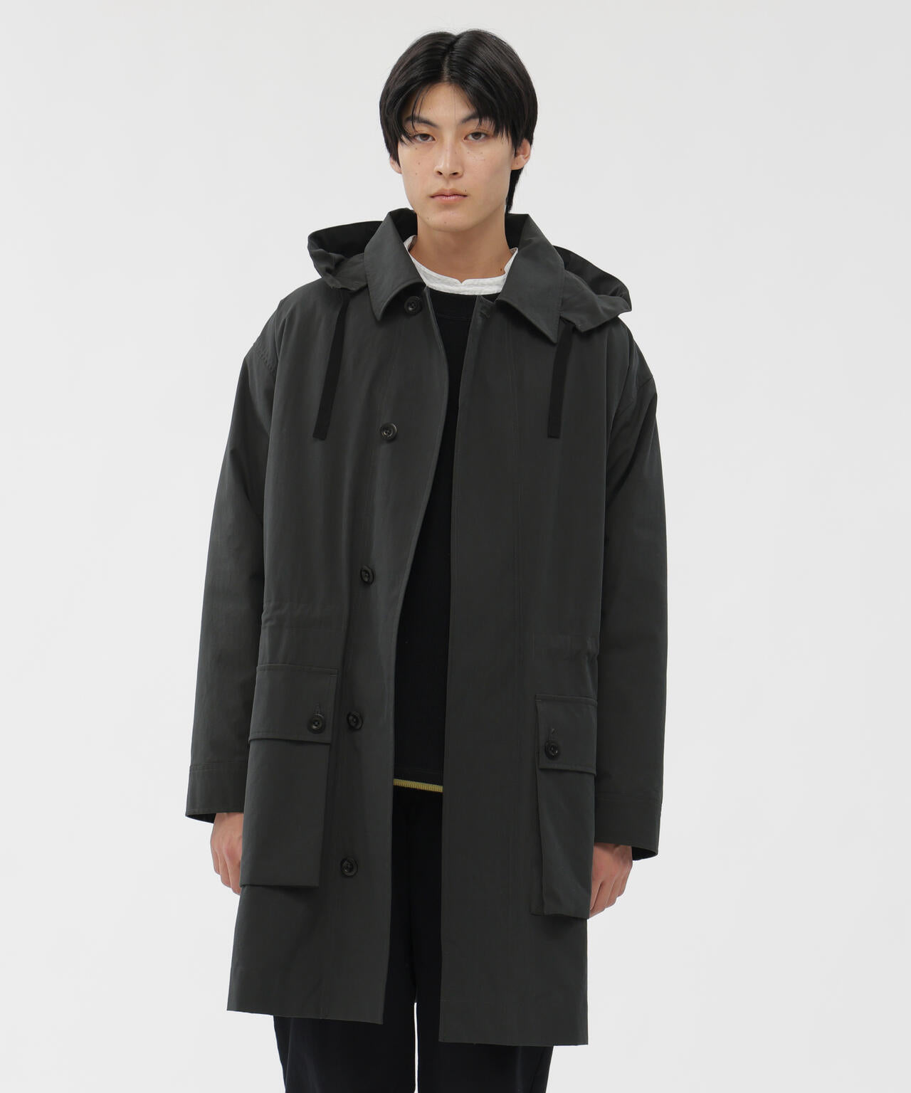 BRUSHED COTTON CANVAS COAT