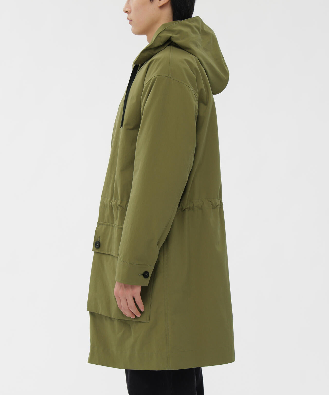 BRUSHED COTTON CANVAS COAT