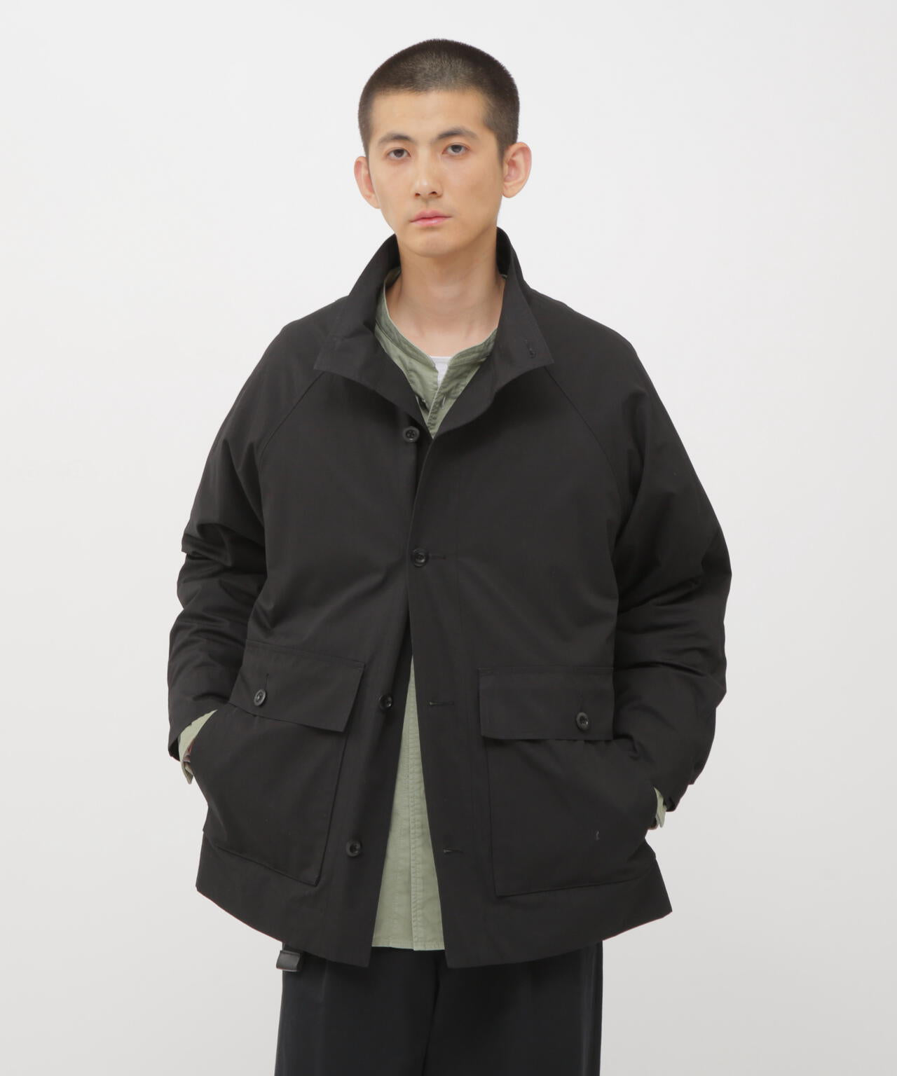 WASHED COTTON PLAINWEAVE BLOUSON