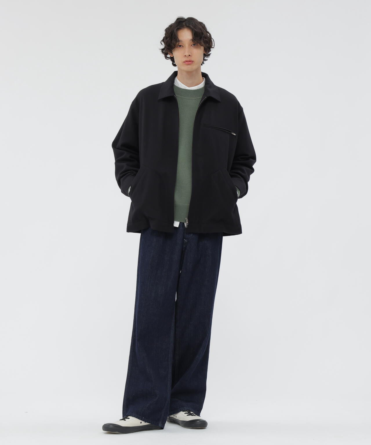 FELTED WOOL SHIRTING BLOUSON