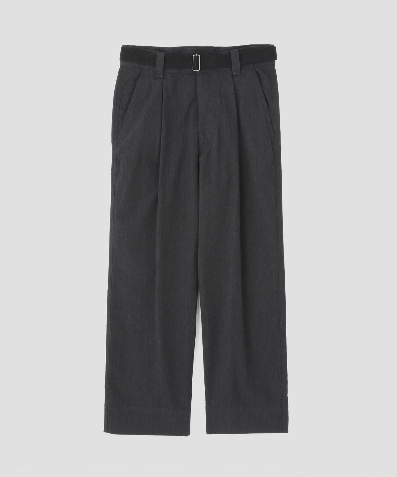 WOOL COTTON TWILL TROUSERS
