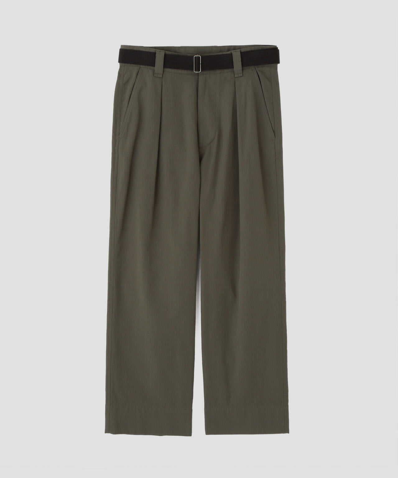 WOOL COTTON TWILL TROUSERS