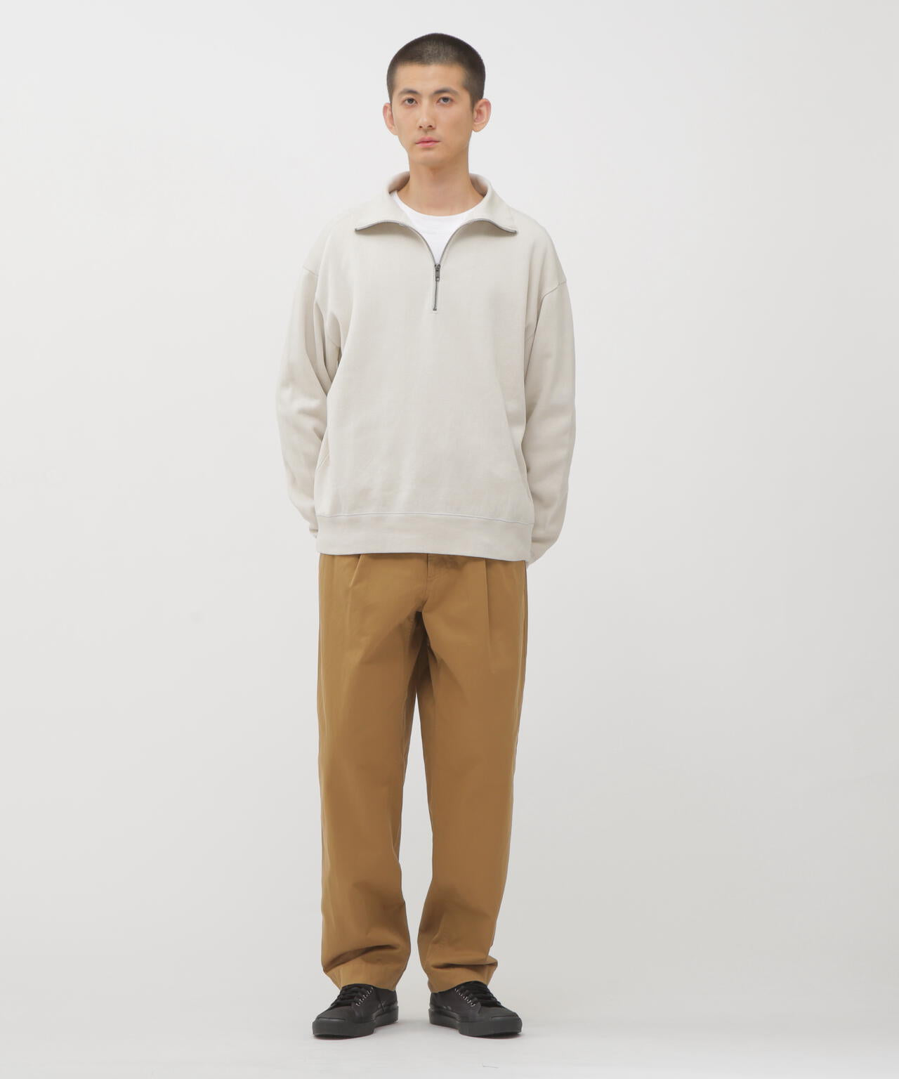 WASHED CHINO COTTON TROUSERS