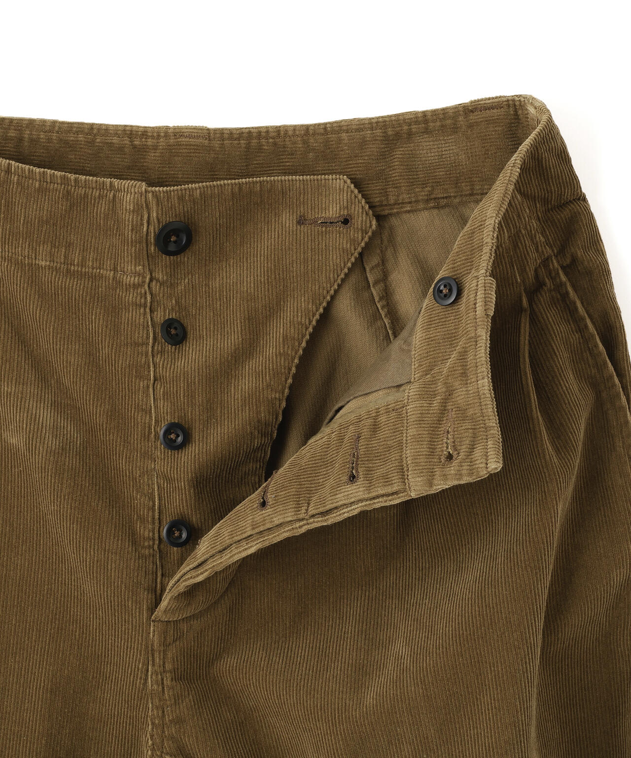 DRY COTTON NEEDLECORD TROUSERS