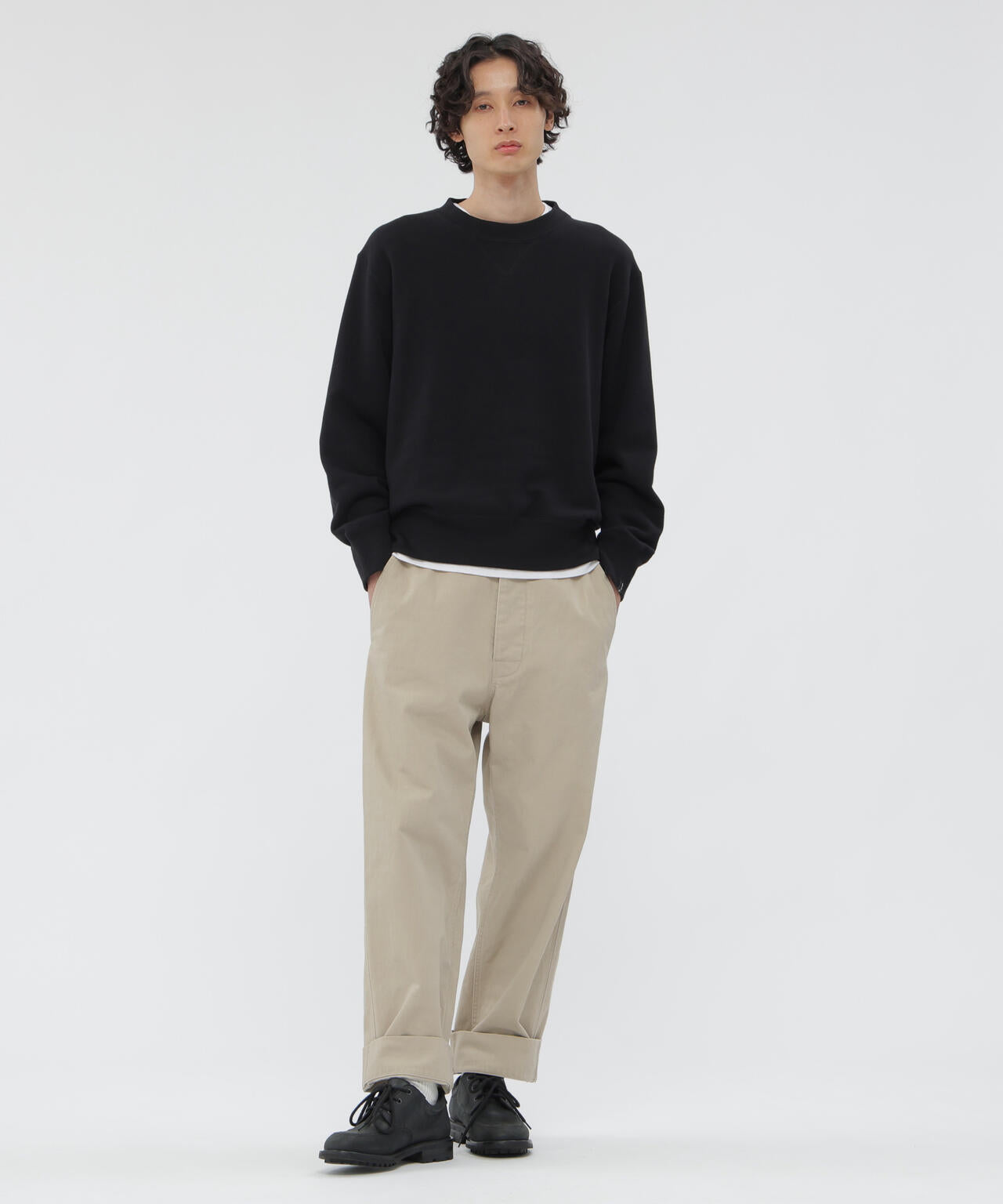ORGANIC COTTON SATEEN TROUSERS