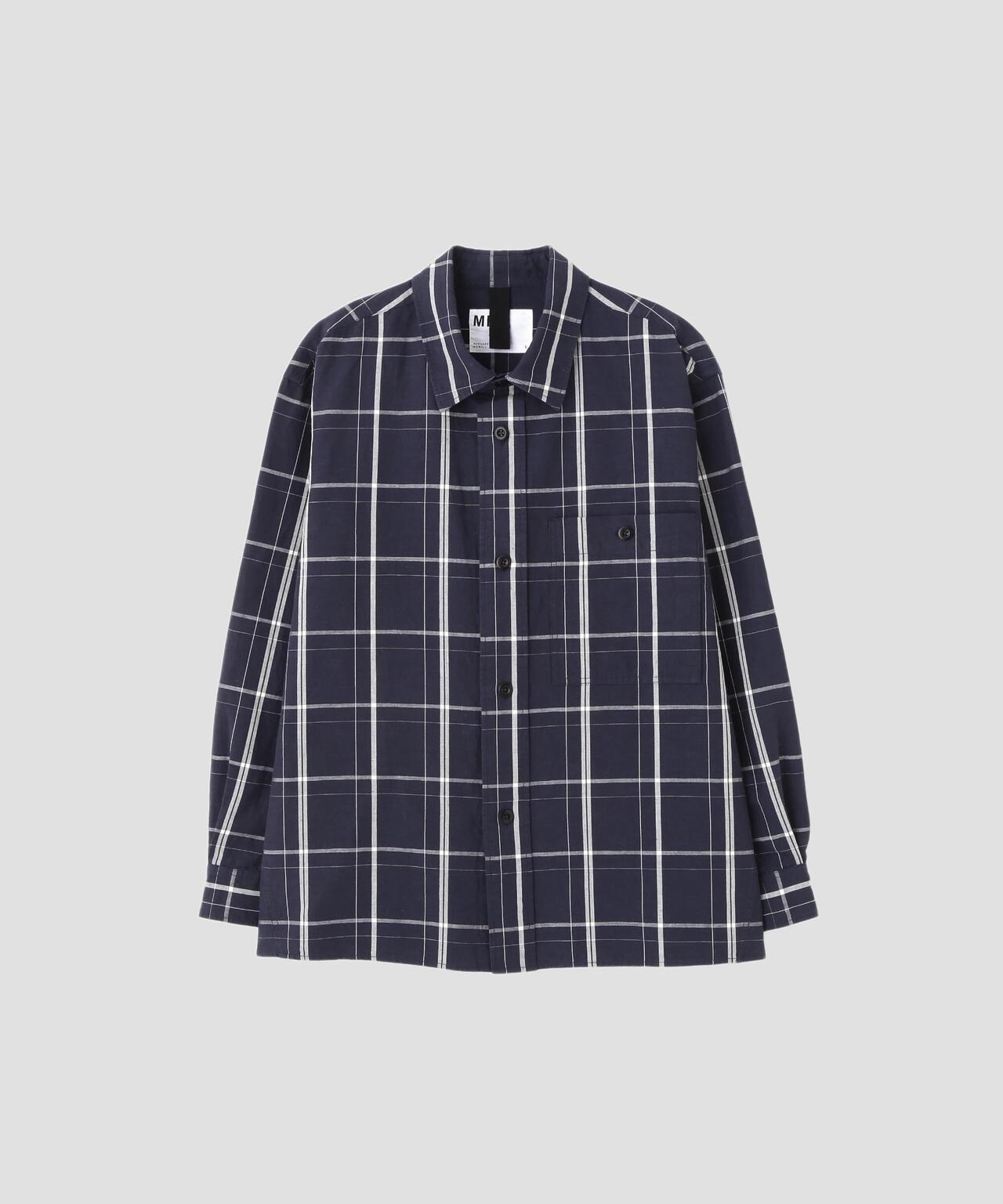 GRAPHIC GRID CHECK COTTON SHIRT