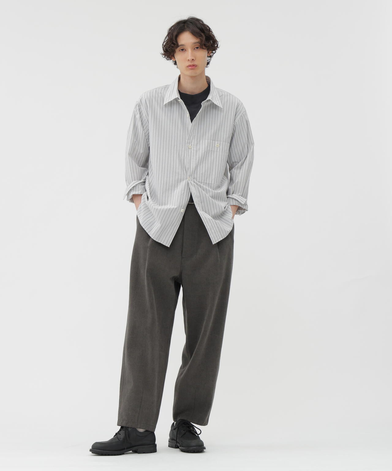 PJ STRIPE COTTON POPLIN SHIRT