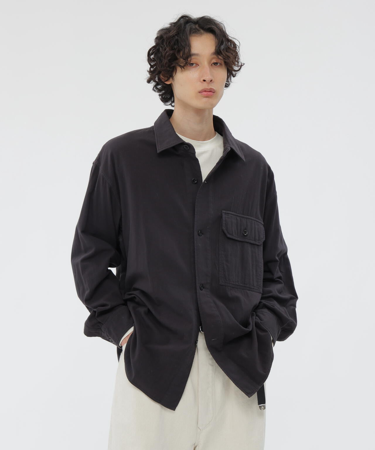 GARMENT DYE PLATED ORGANIC COTTON SHIRT