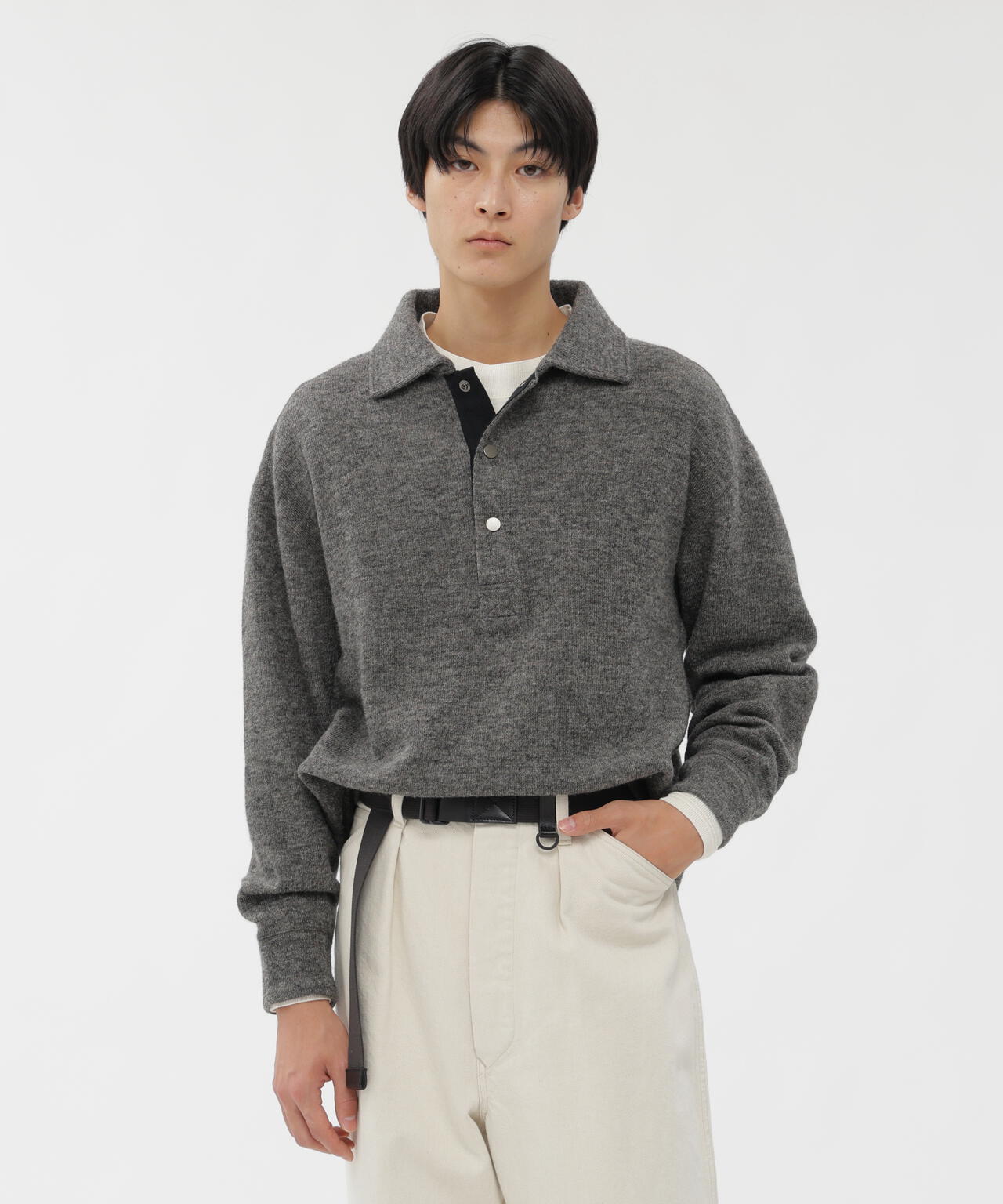 WOOL COTTON RIB TOP | MARGARET HOWELL（マーガレット