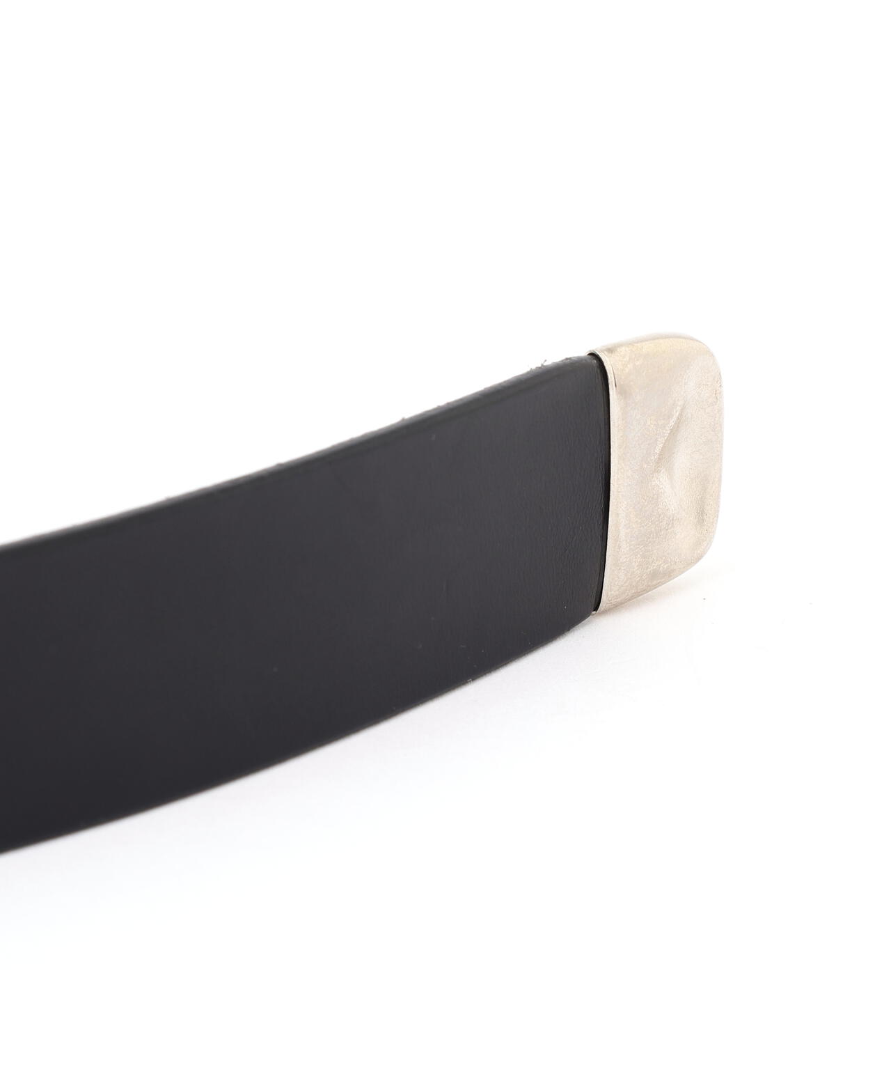 ROLLER BUCKLE LEATHER BELT