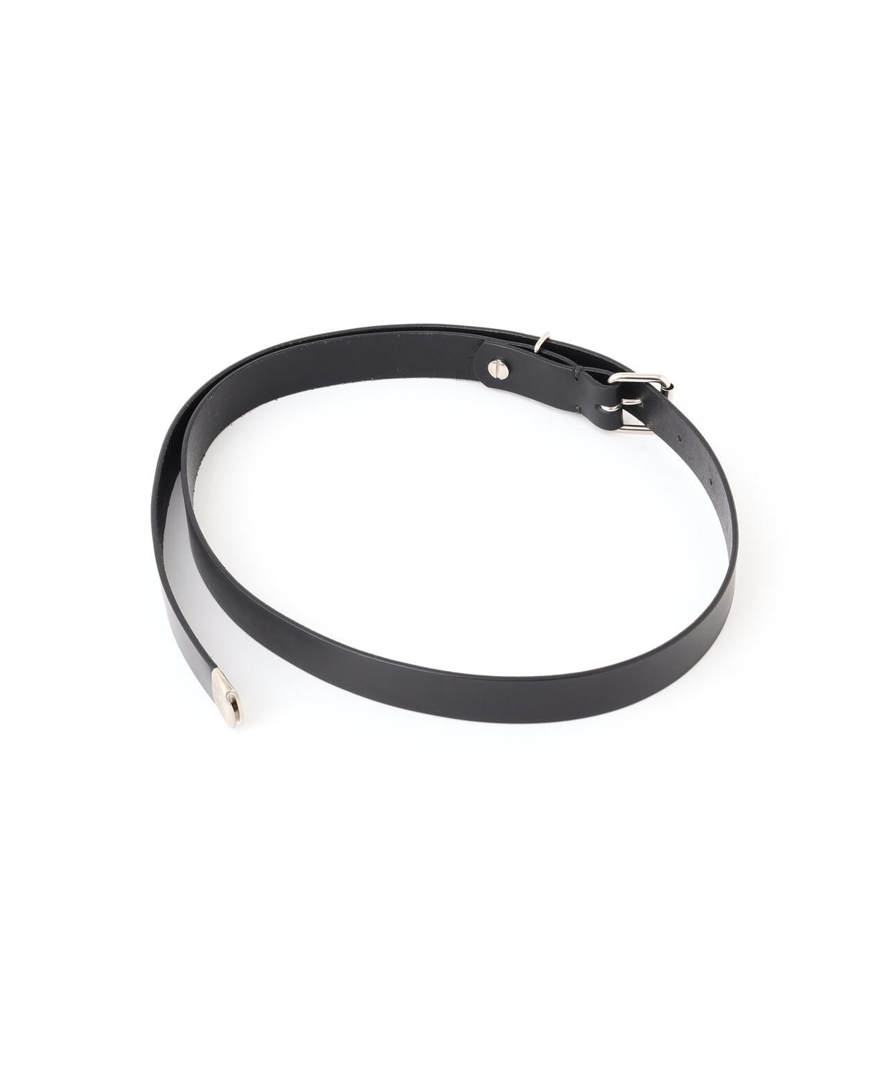 ROLLER BUCKLE LEATHER BELT