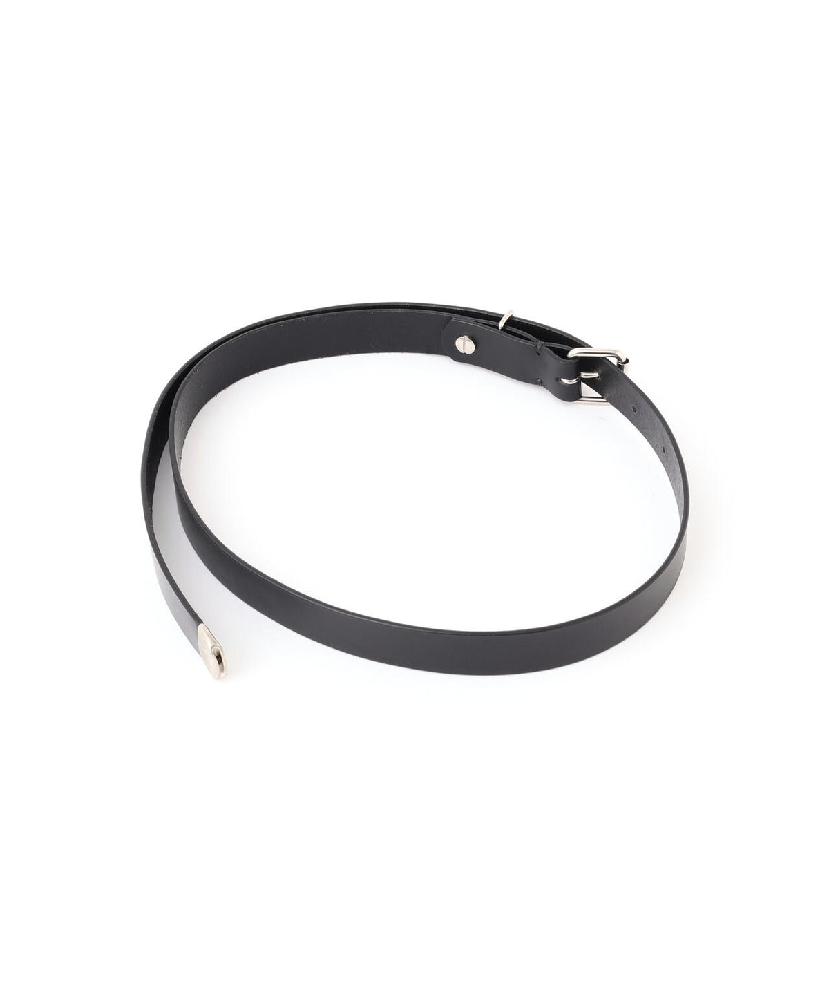 ROLLER BUCKLE LEATHER BELT