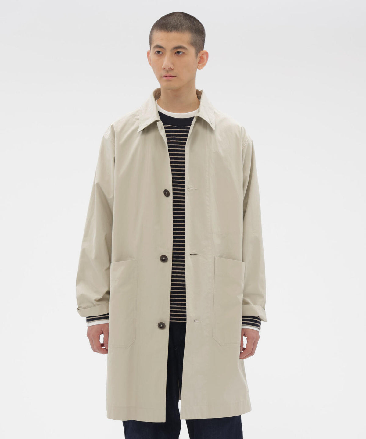 PROOFED COTTON POPLIN COAT