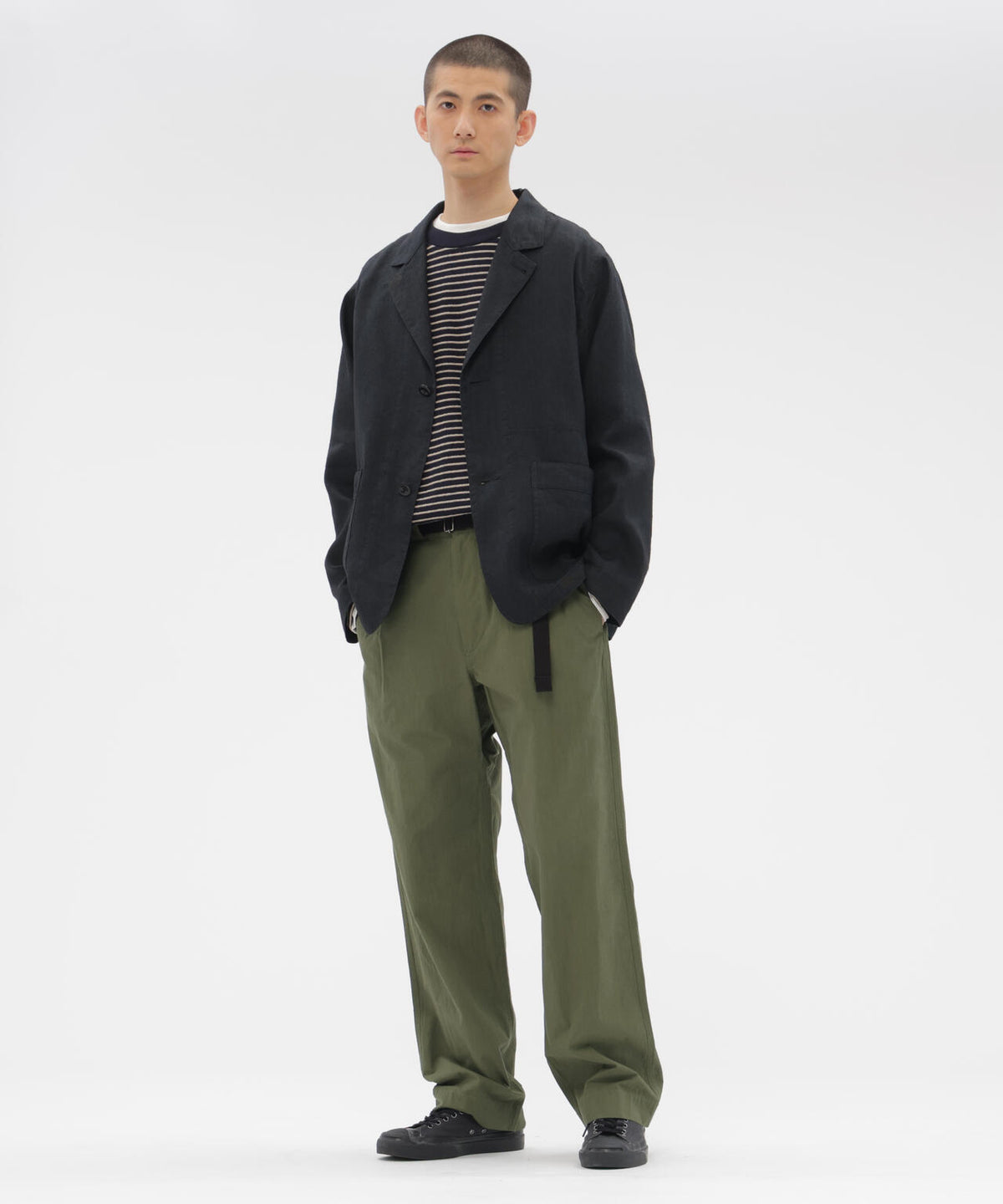 FADED WOOL LINEN TWILL JACKET