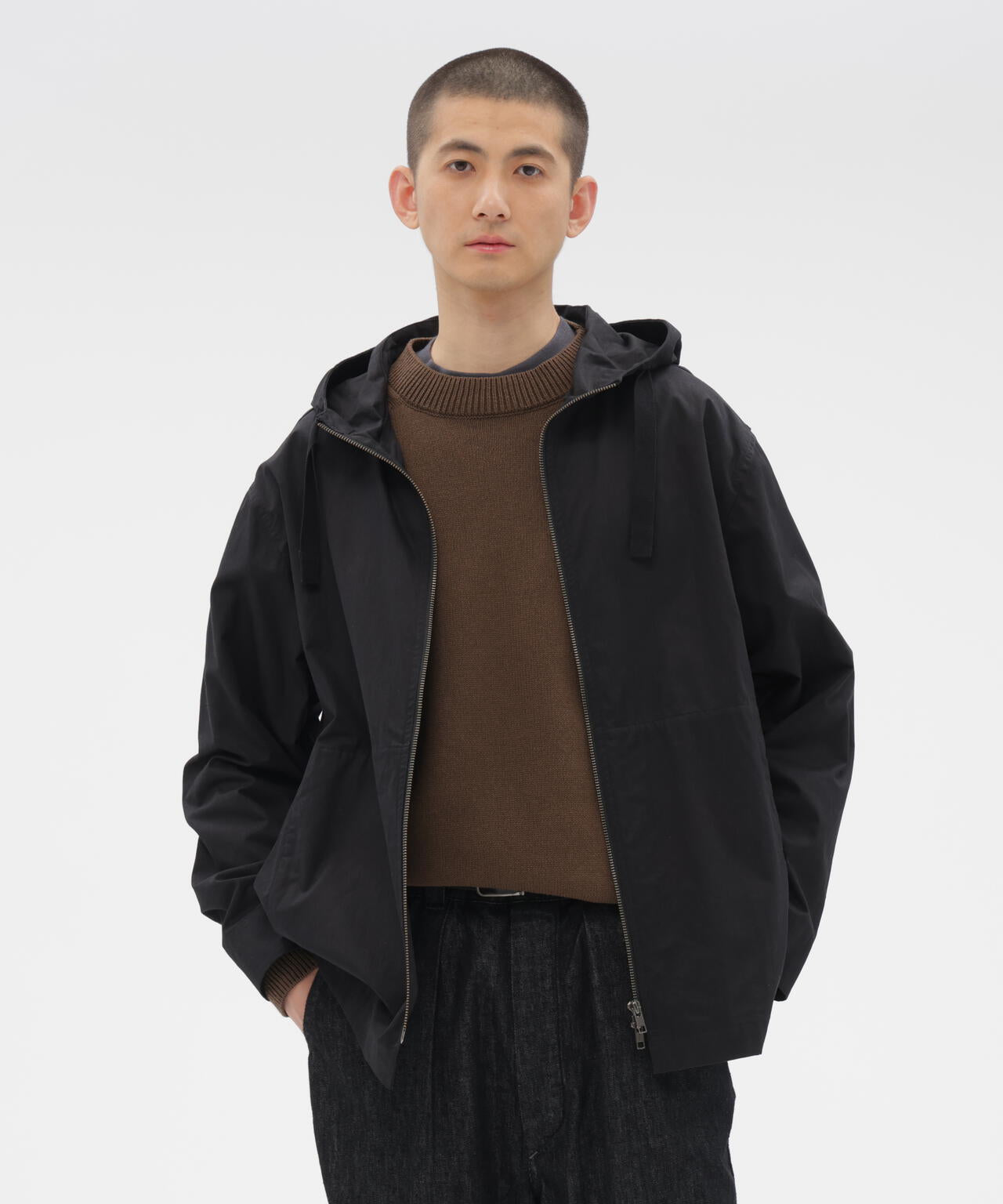 WASHED SLUB COTTON TWILL BLOUSON