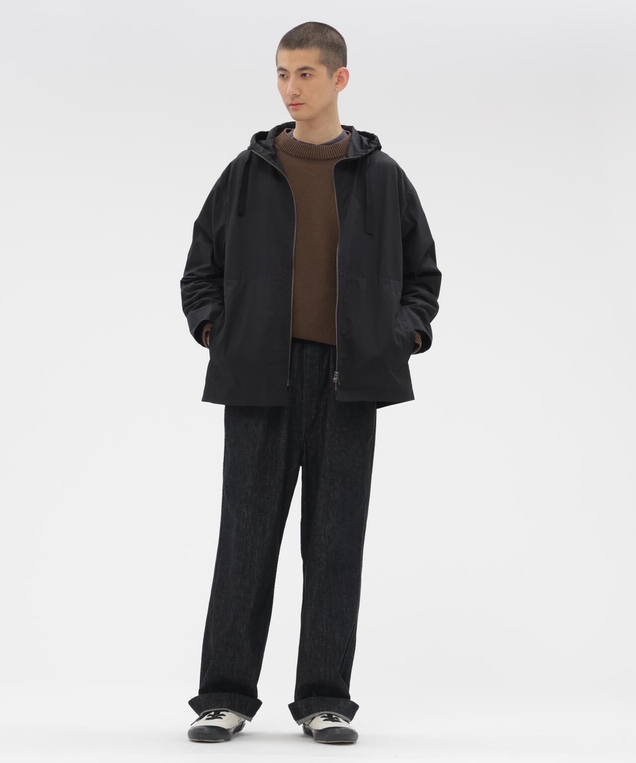 WASHED SLUB COTTON TWILL BLOUSON