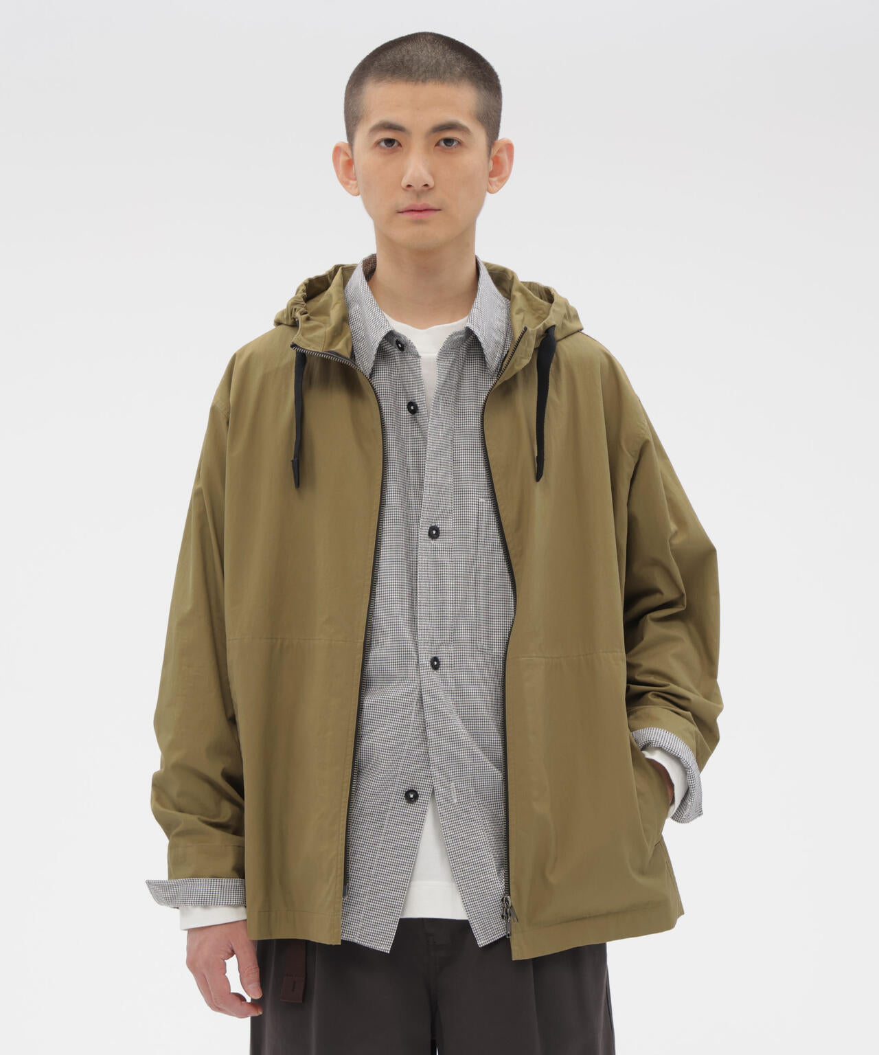 WASHED SLUB COTTON TWILL BLOUSON