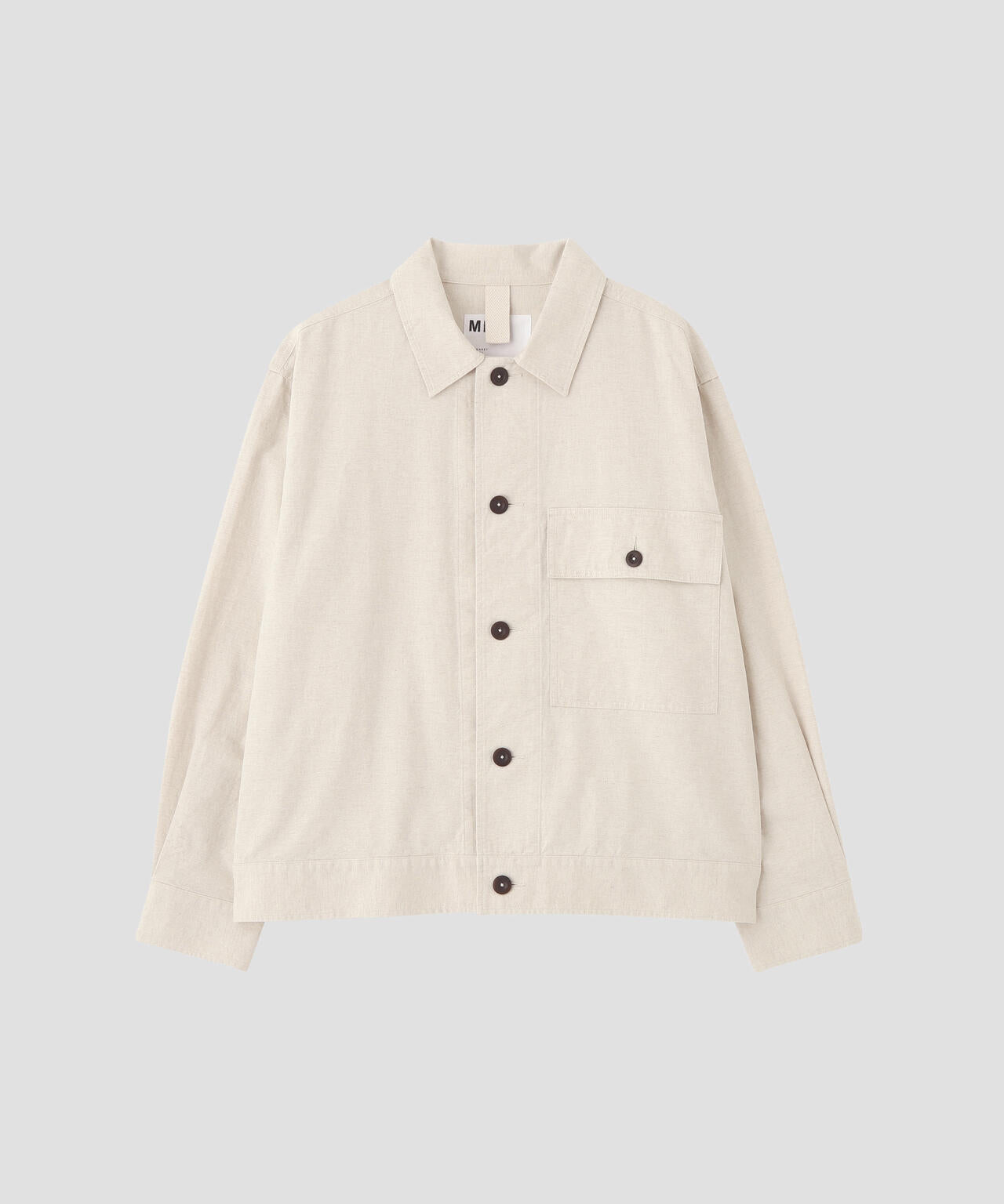 BELGIAN LINEN COTTON PLAINWEAVE BLOUSON