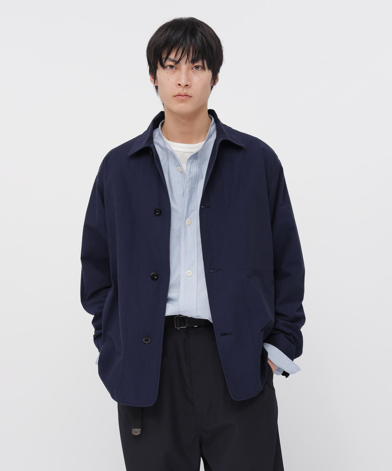 CRISP COTTON CHAMBRAY BLOUSON