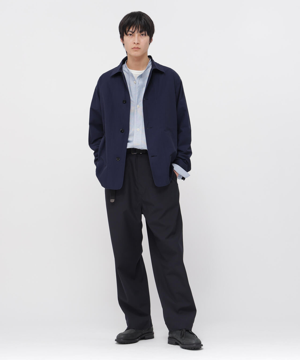 CRISP COTTON CHAMBRAY BLOUSON